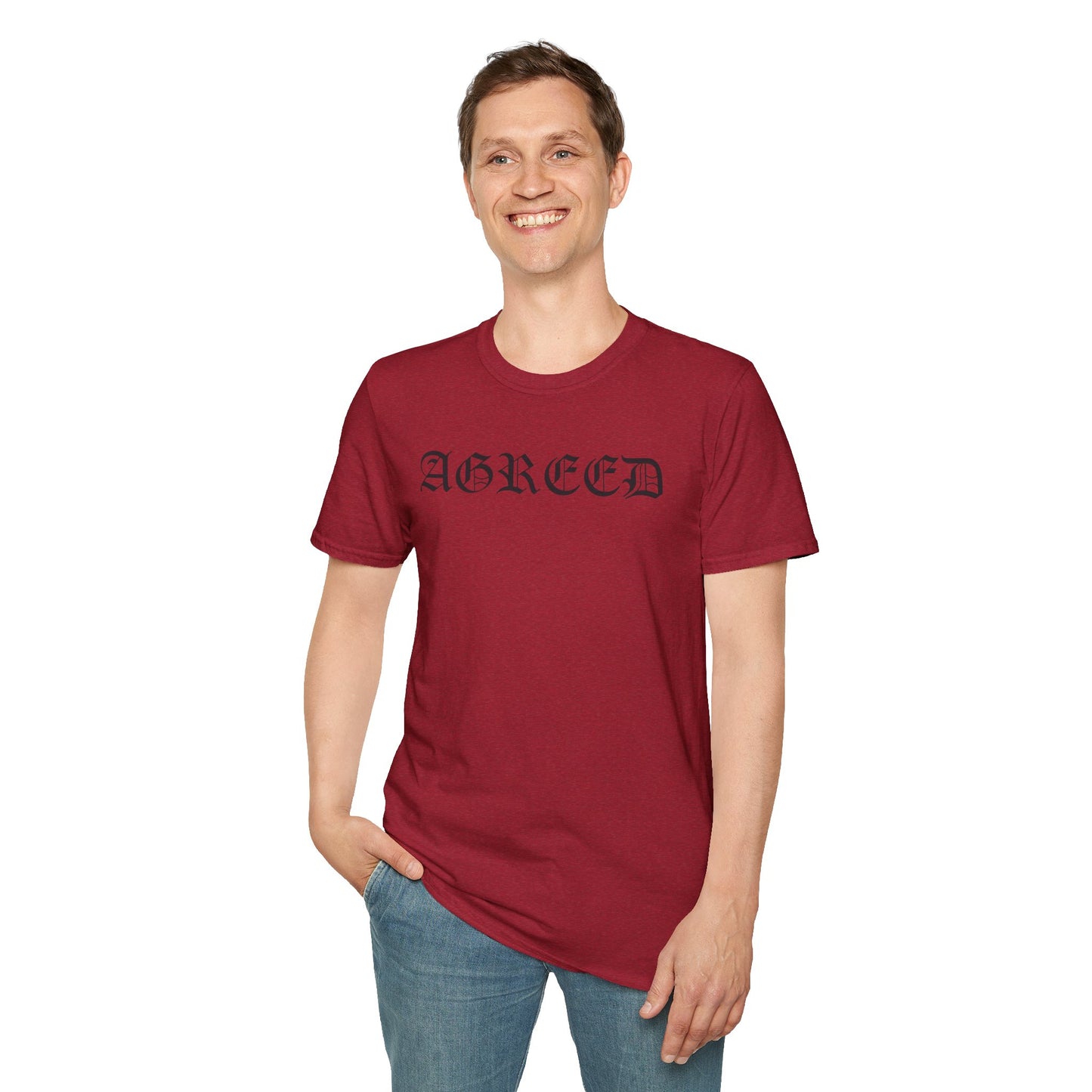 "AGREED" Softstyle T-Shirt (Multiple Fonts)