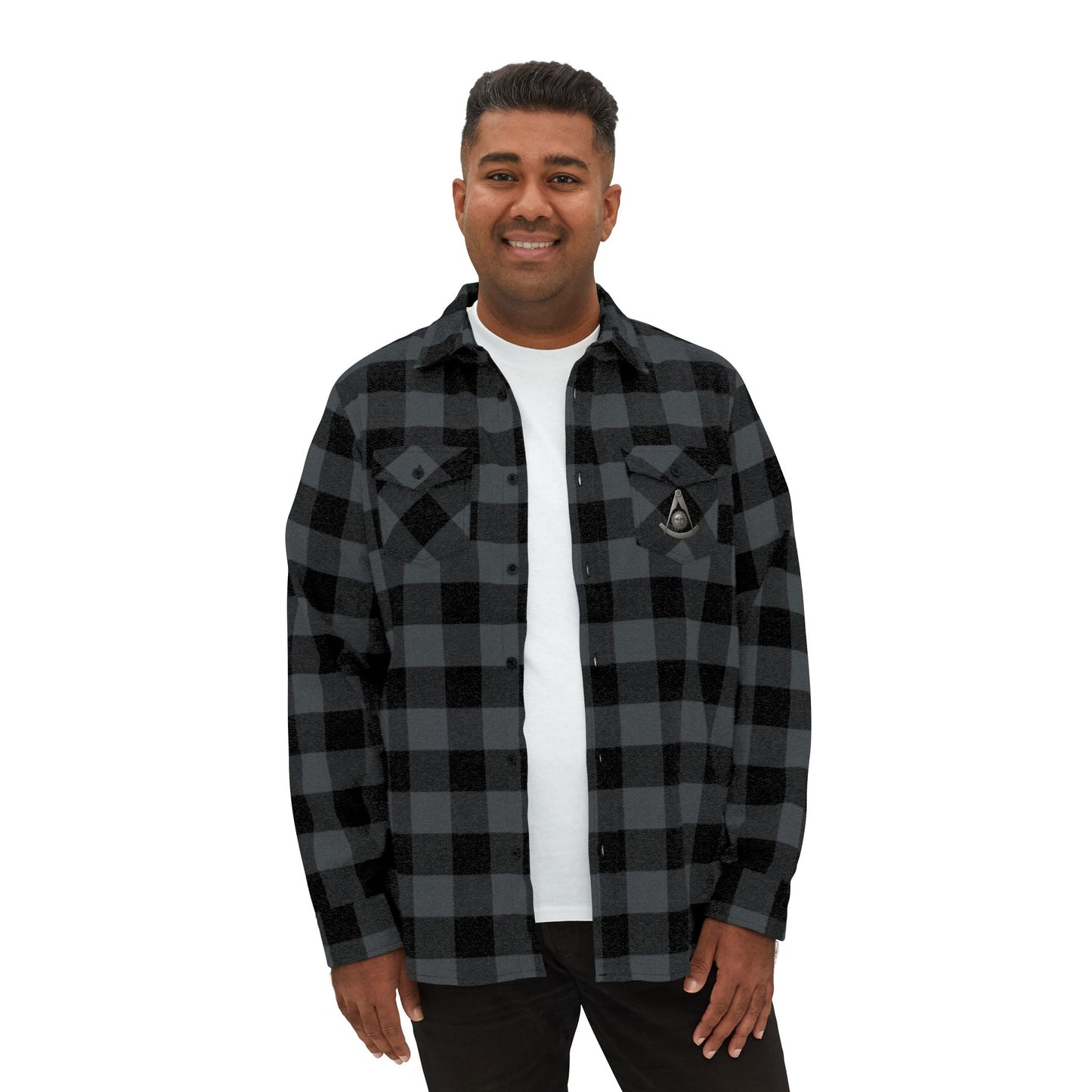 CA Past Master Flannel Shirt - 3D Metallic-Style Emblem