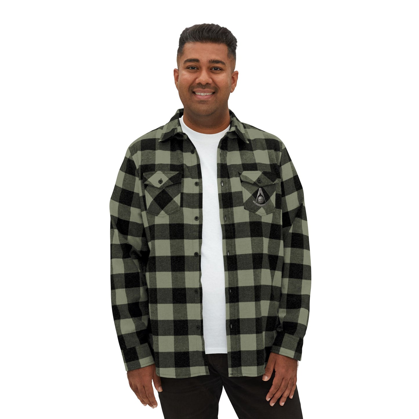 CA Past Master Flannel Shirt - 3D Metallic-Style Emblem