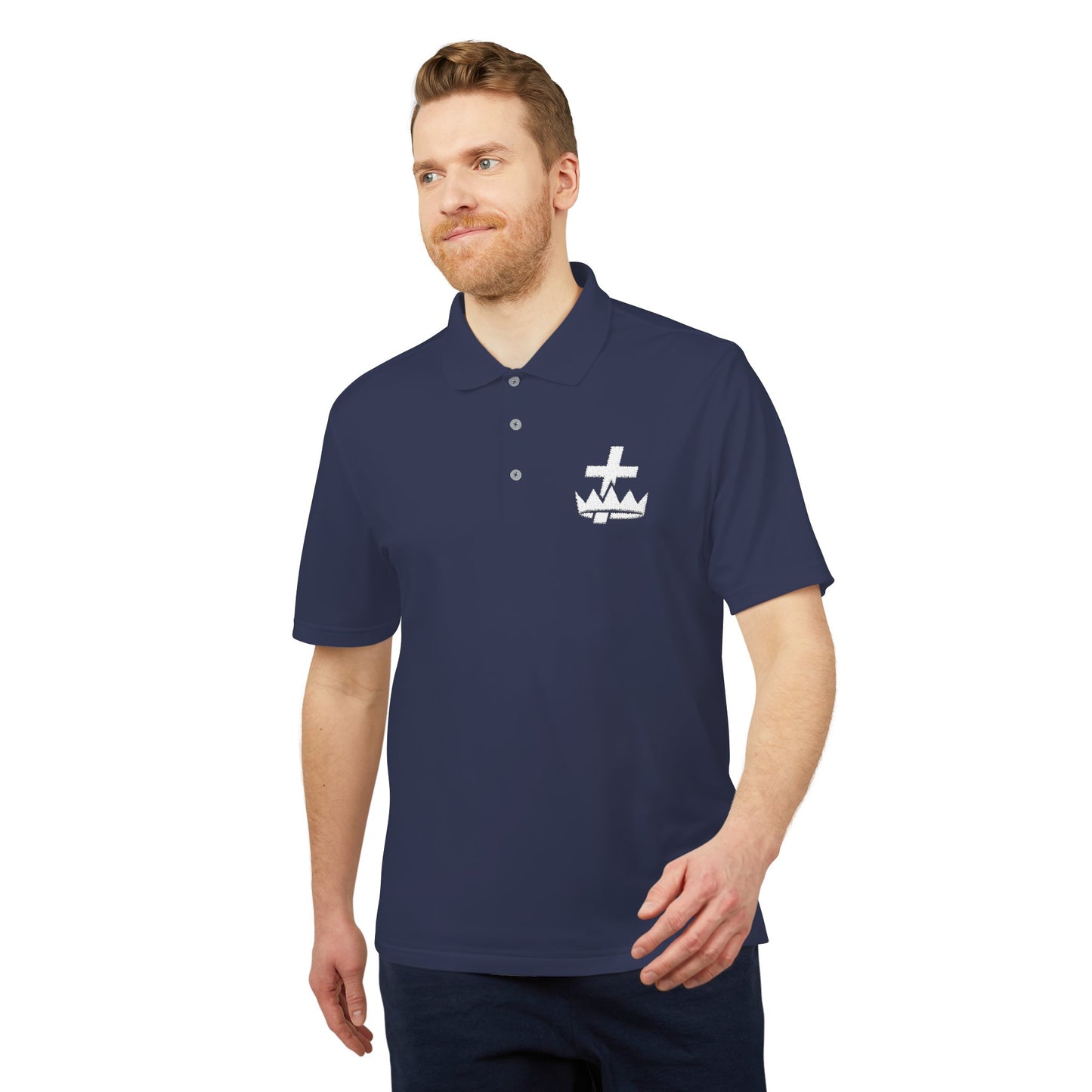 Knights Templar adidas Performance Polo - White Logo