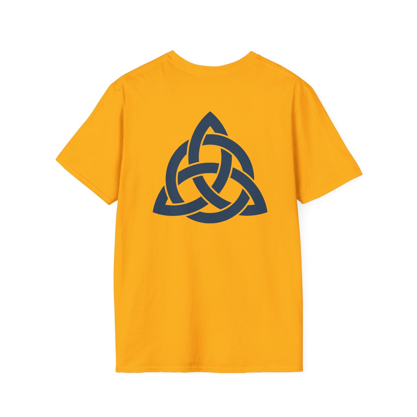 Blue Triquetra with Circle - Softstyle T-Shirt