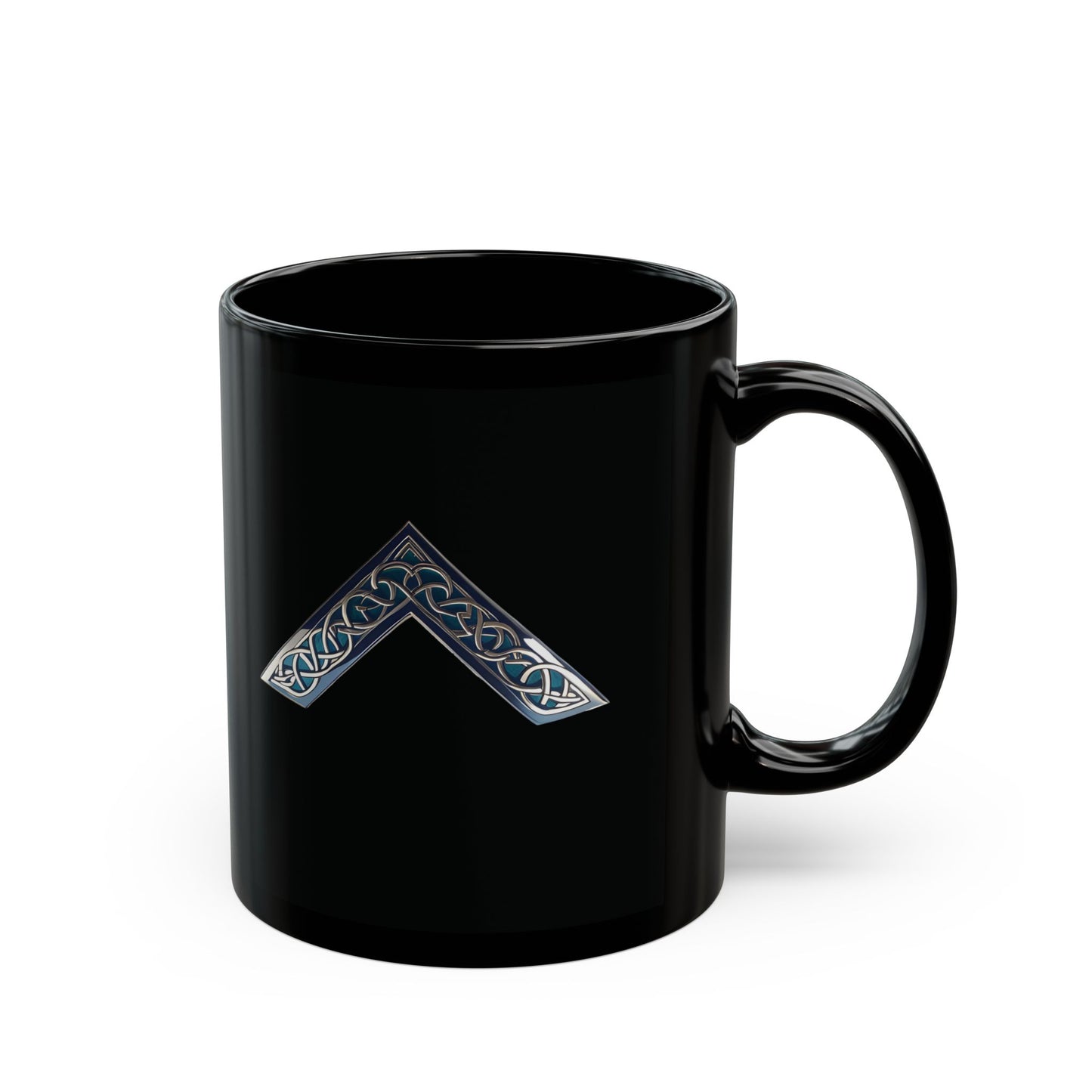 Worshipful Master Jewel Celtic Knot Black Coffee Mug (11oz, 15oz)