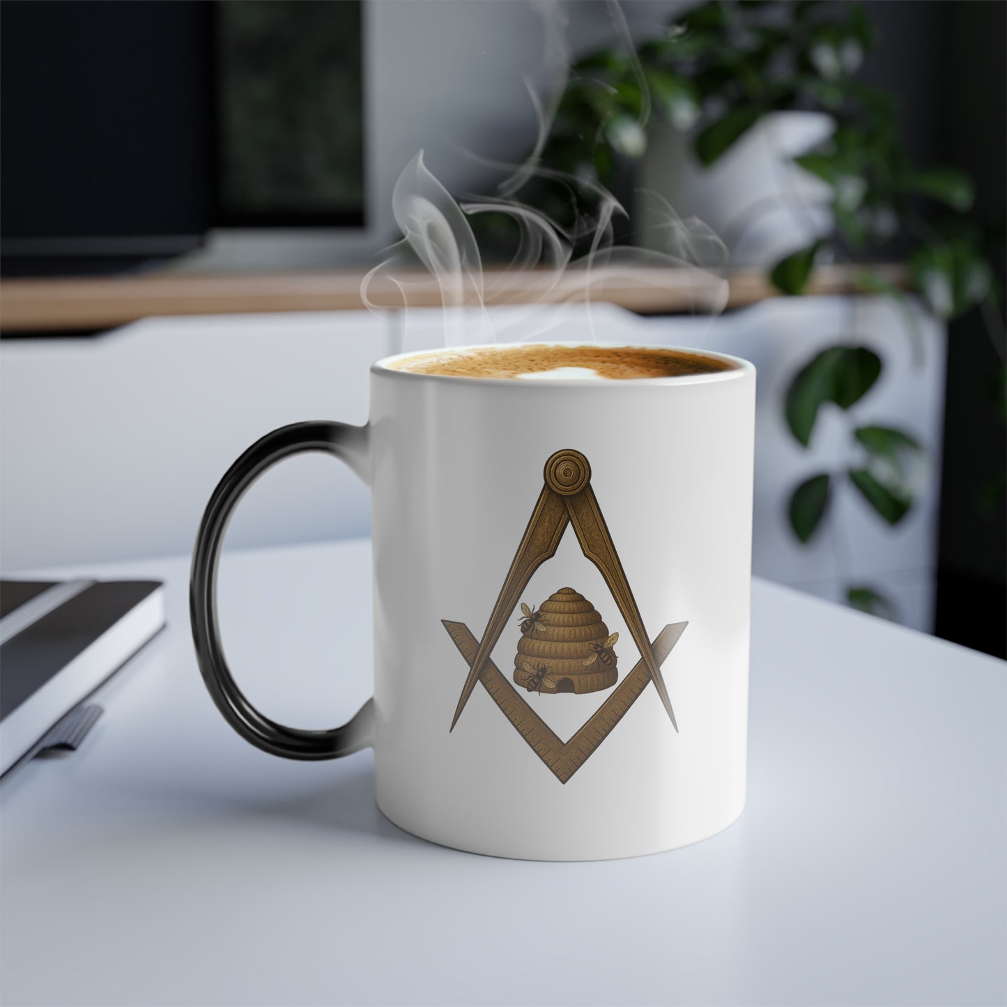 Beehive Square and Compass Color-Morphing Mug (11oz)
