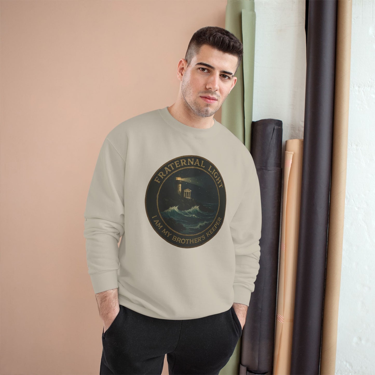 Fraternal Light Vintage Art Champion Sweatshirt