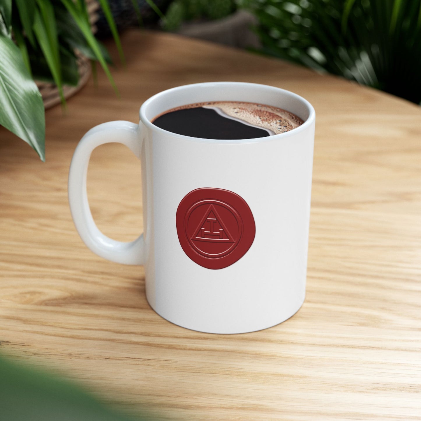 Red Wax Seal Royal Arch White Ceramic Mug (11oz, 15oz)