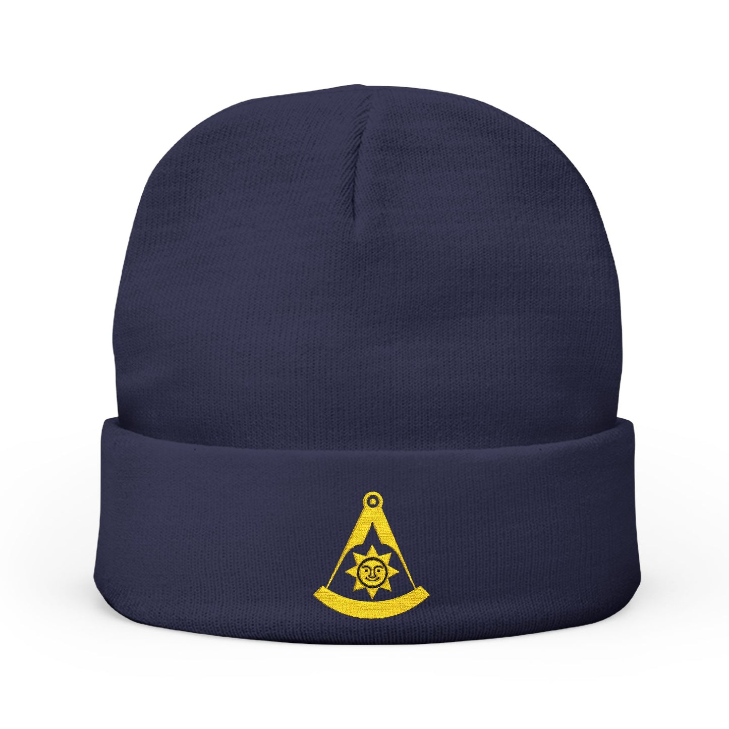 Past Master Embroidered Knit Beanie - Sun Smiling