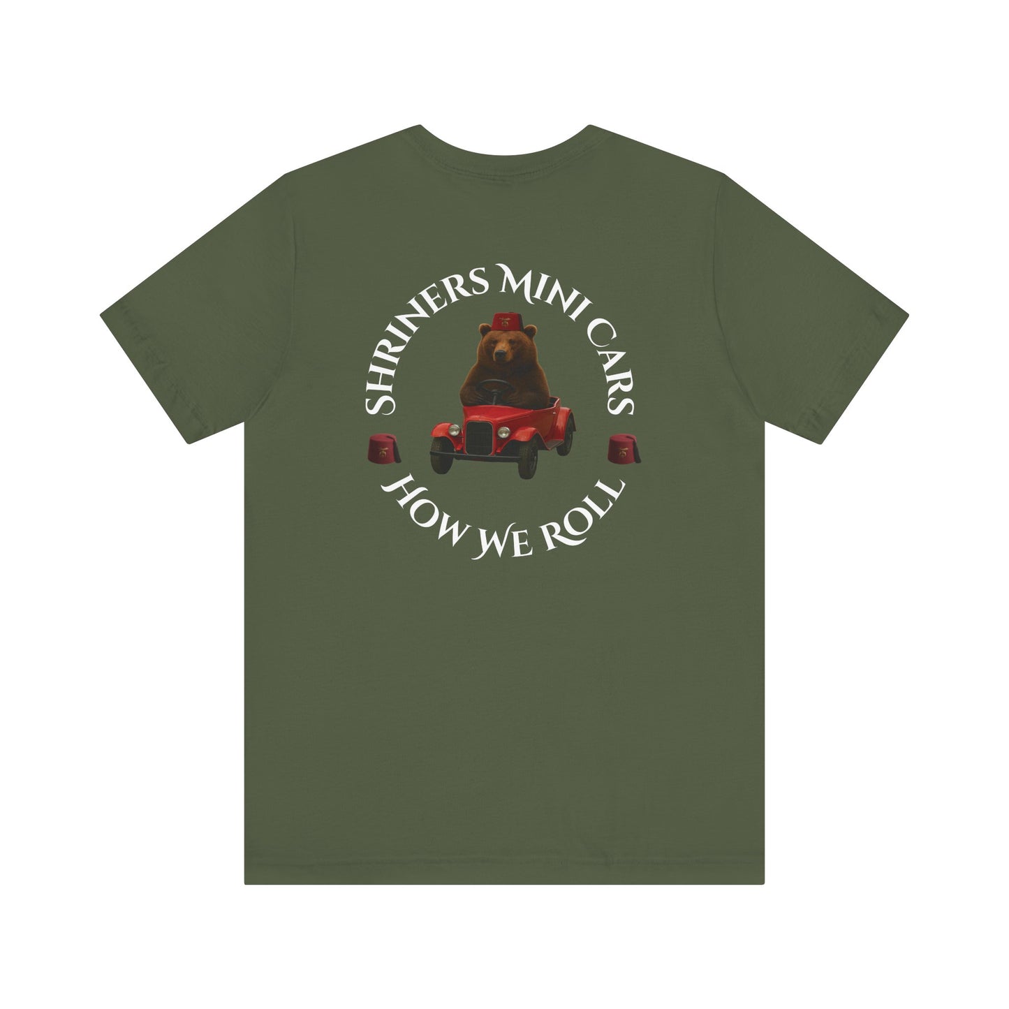 "Shriners Mini Cars - How We Roll" Short Sleeve T-Shirt