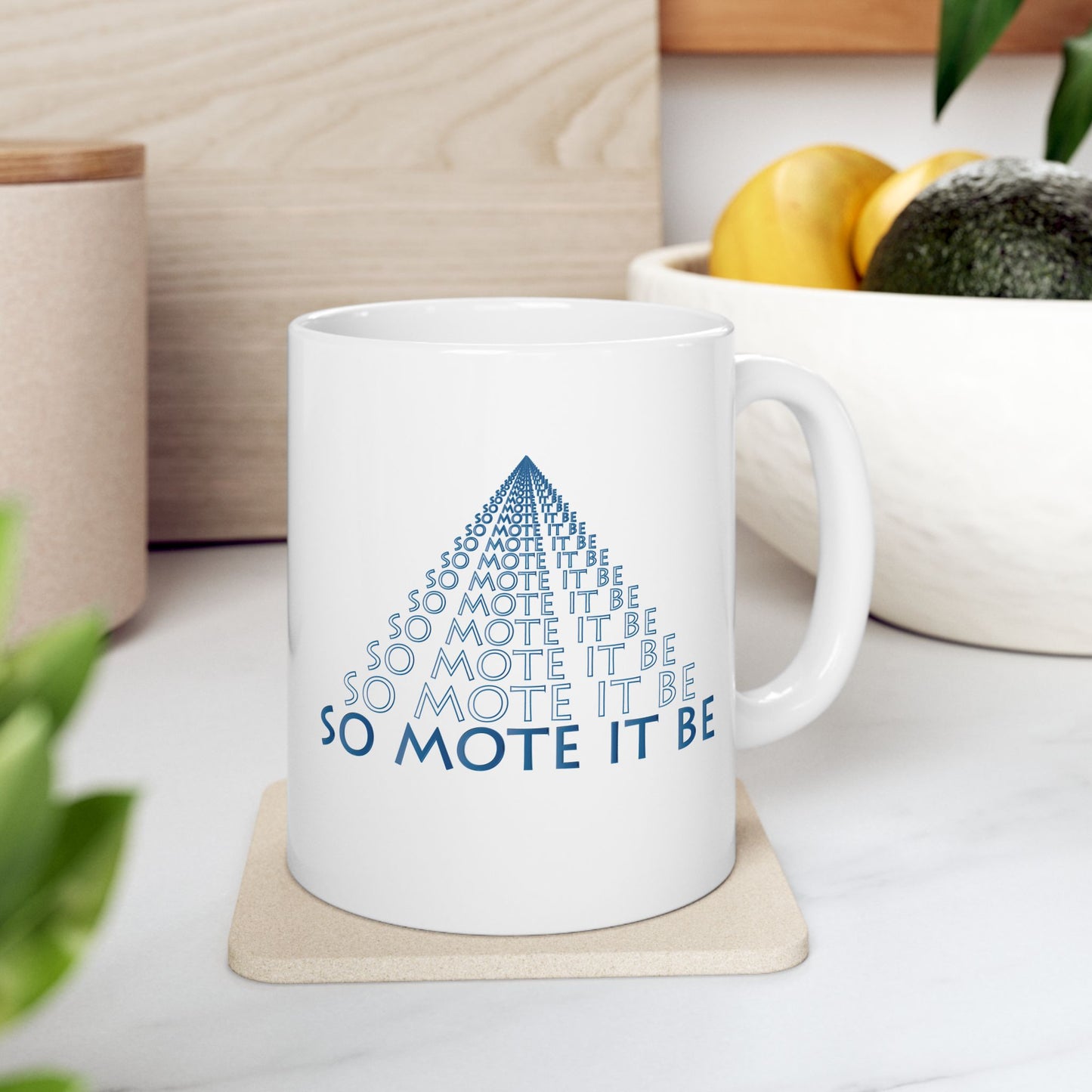 "So Mote It Be" Pyramid White Ceramic Mug (11oz, 15oz)