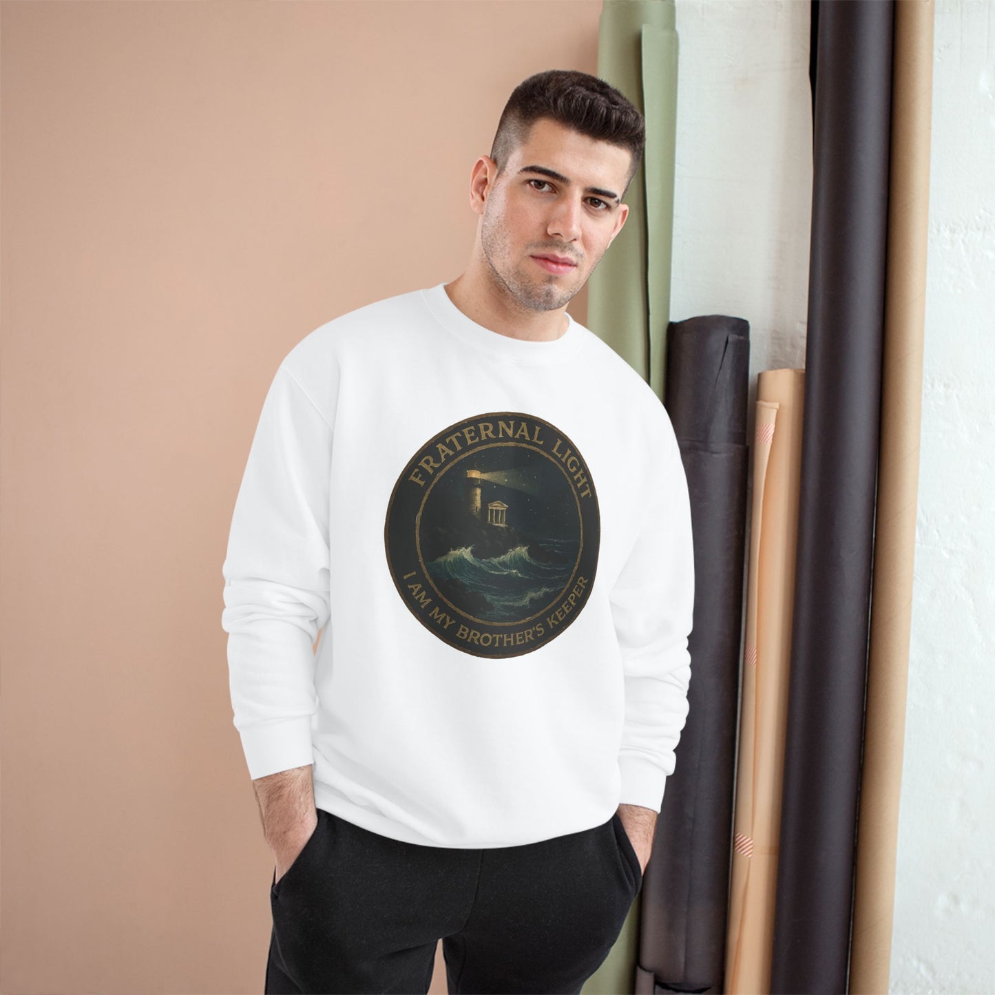 Fraternal Light Vintage Art Champion Sweatshirt