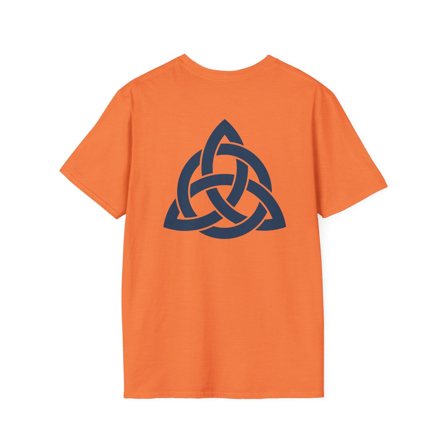 Blue Triquetra with Circle - Softstyle T-Shirt