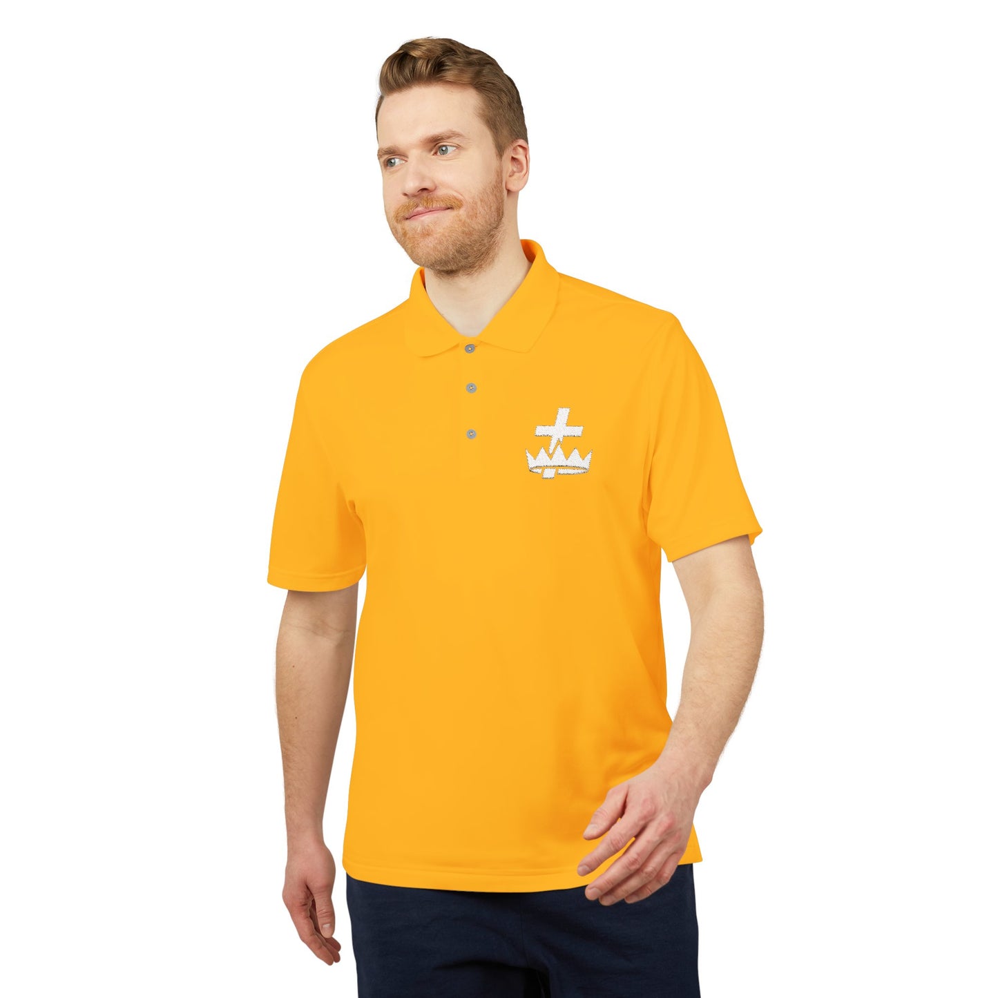Knights Templar adidas Performance Polo - White Logo