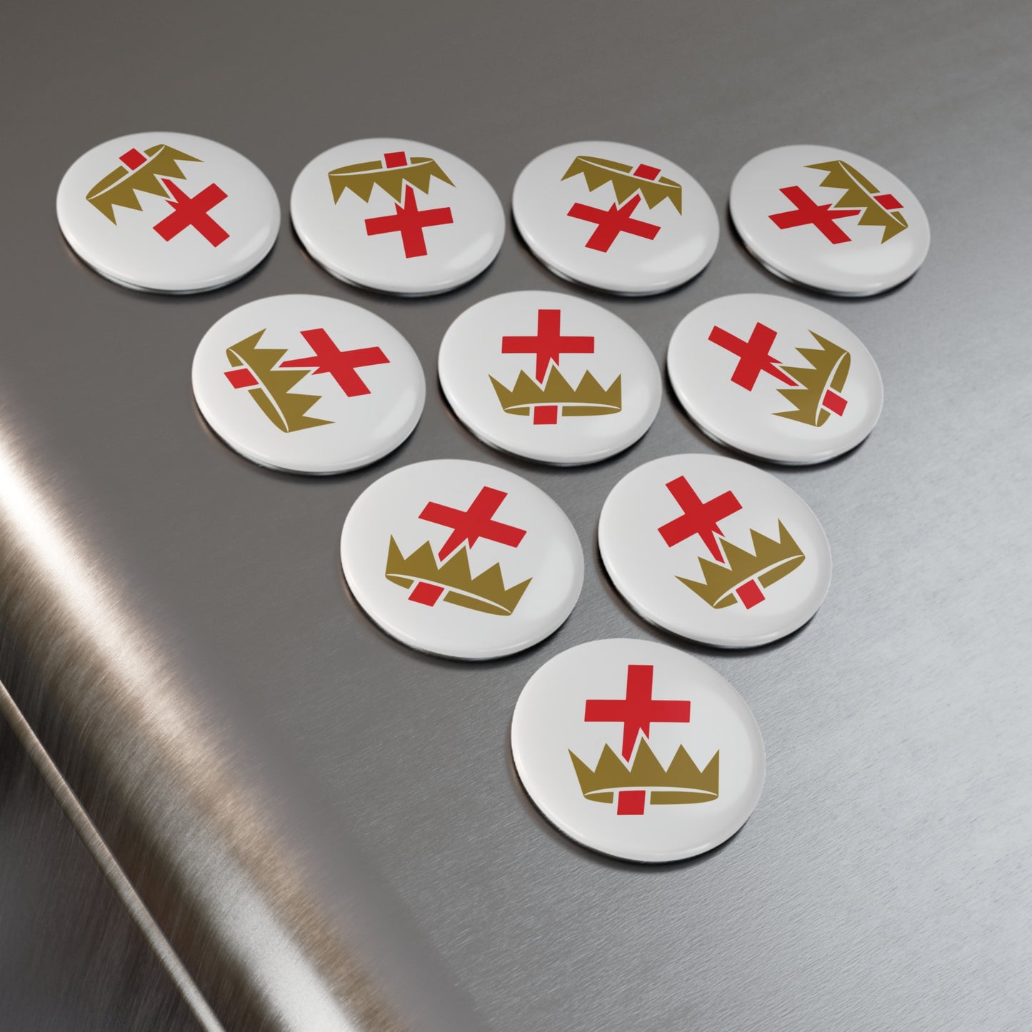 Knights Templar Round Button Magnet (1 & 10 pcs)