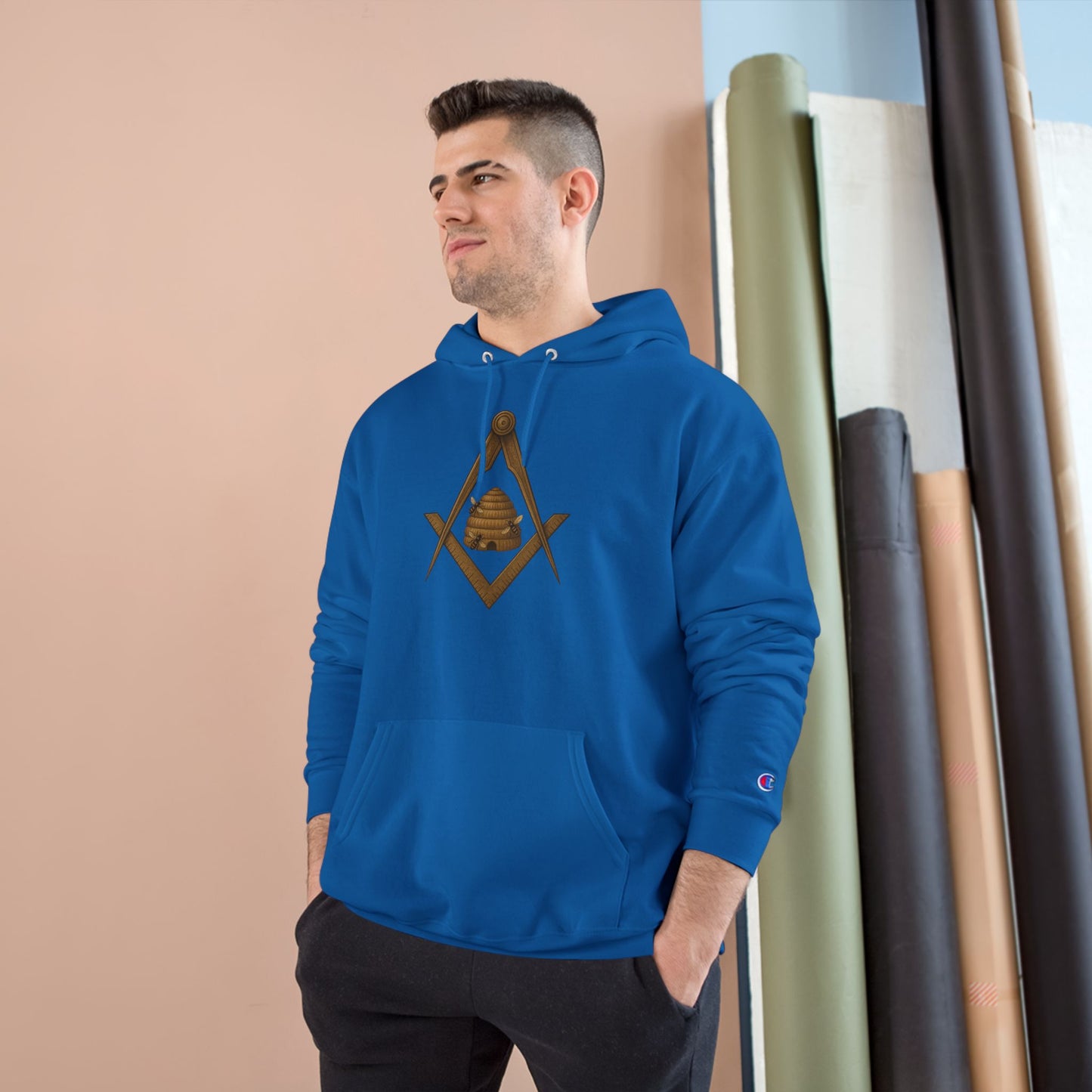 Beehive Square and Compass Champion Hoodie