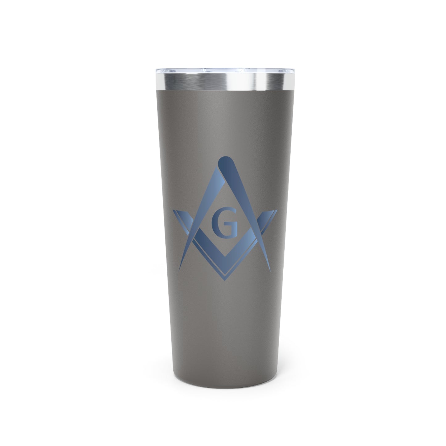 Simple Square and Compass Copper Vacuum Insulated Tumbler (22oz) - Stone Gradient