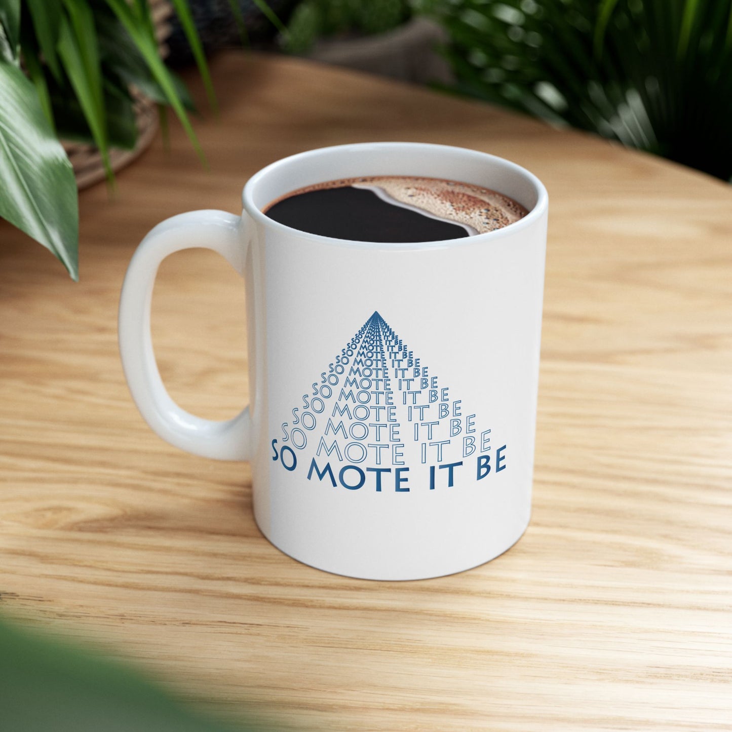 Two-Sided "So Mote It Be" Pyramid White Ceramic Mug (11oz, 15oz)