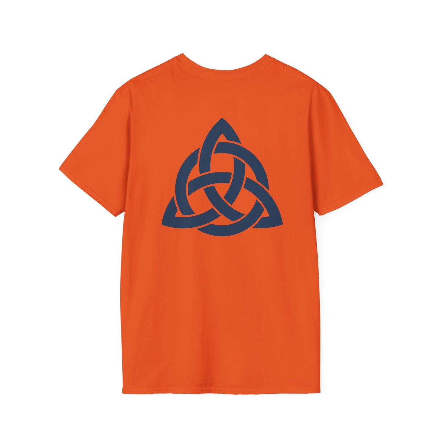 Blue Triquetra with Circle - Softstyle T-Shirt