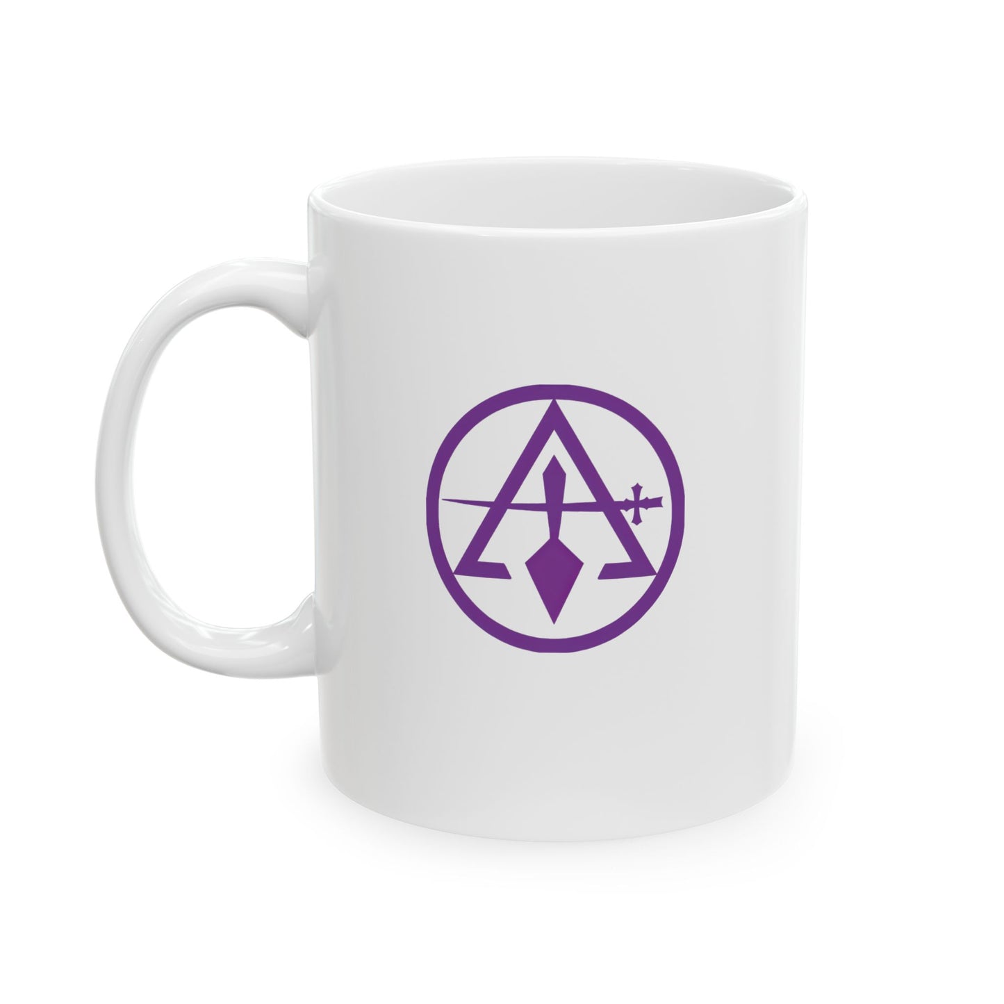 Left-Hand Cryptic Council Ceramic Mug - Style 2, (11oz, 15oz)