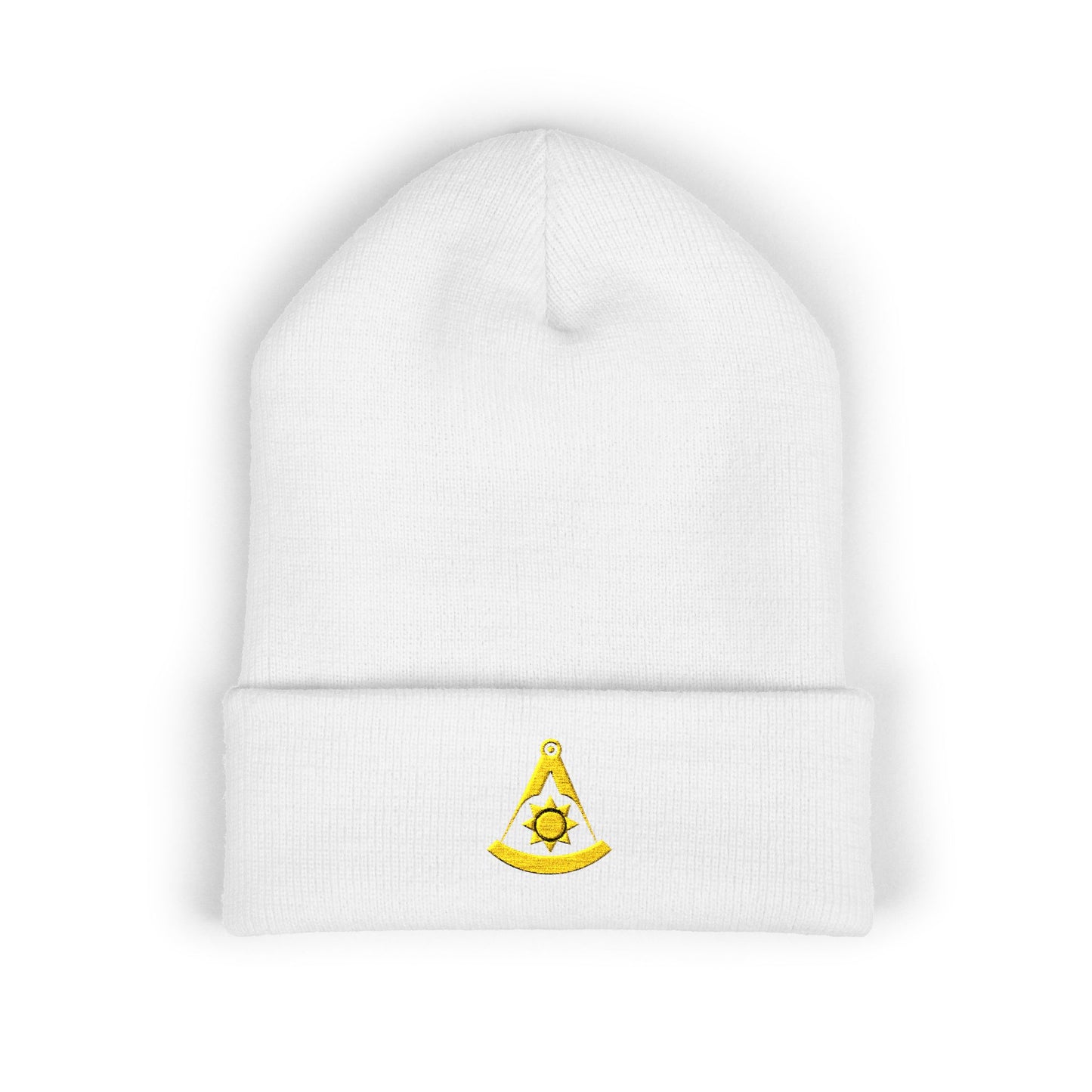 Past Master Embroidered Classic Cuffed Beanie - Plain Sun
