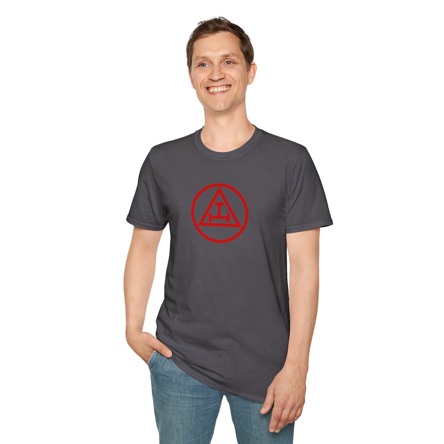 Royal Arch - Red Triple Tau in Circle Short Sleeve T-shirt