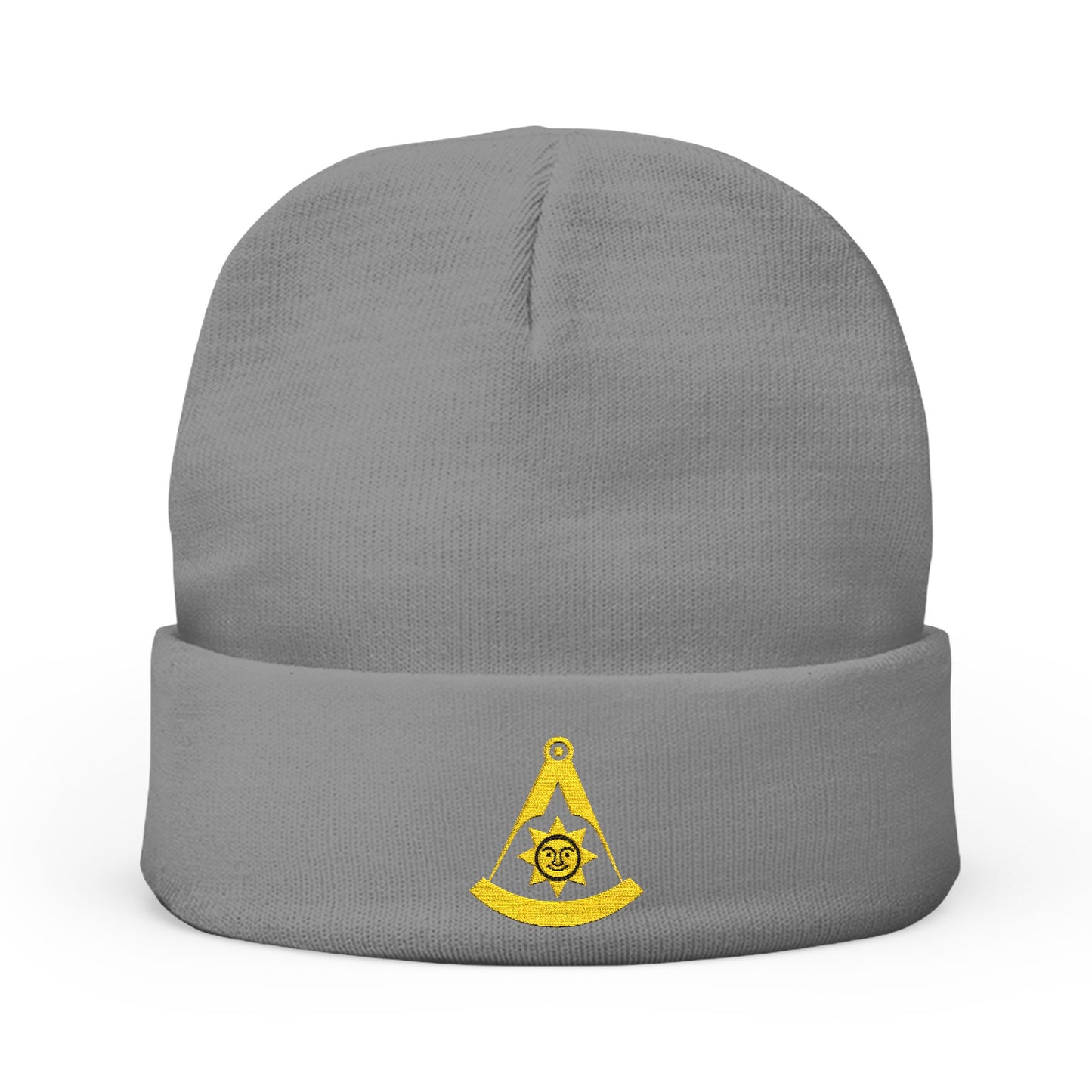 Past Master Embroidered Knit Beanie - Sun Smiling