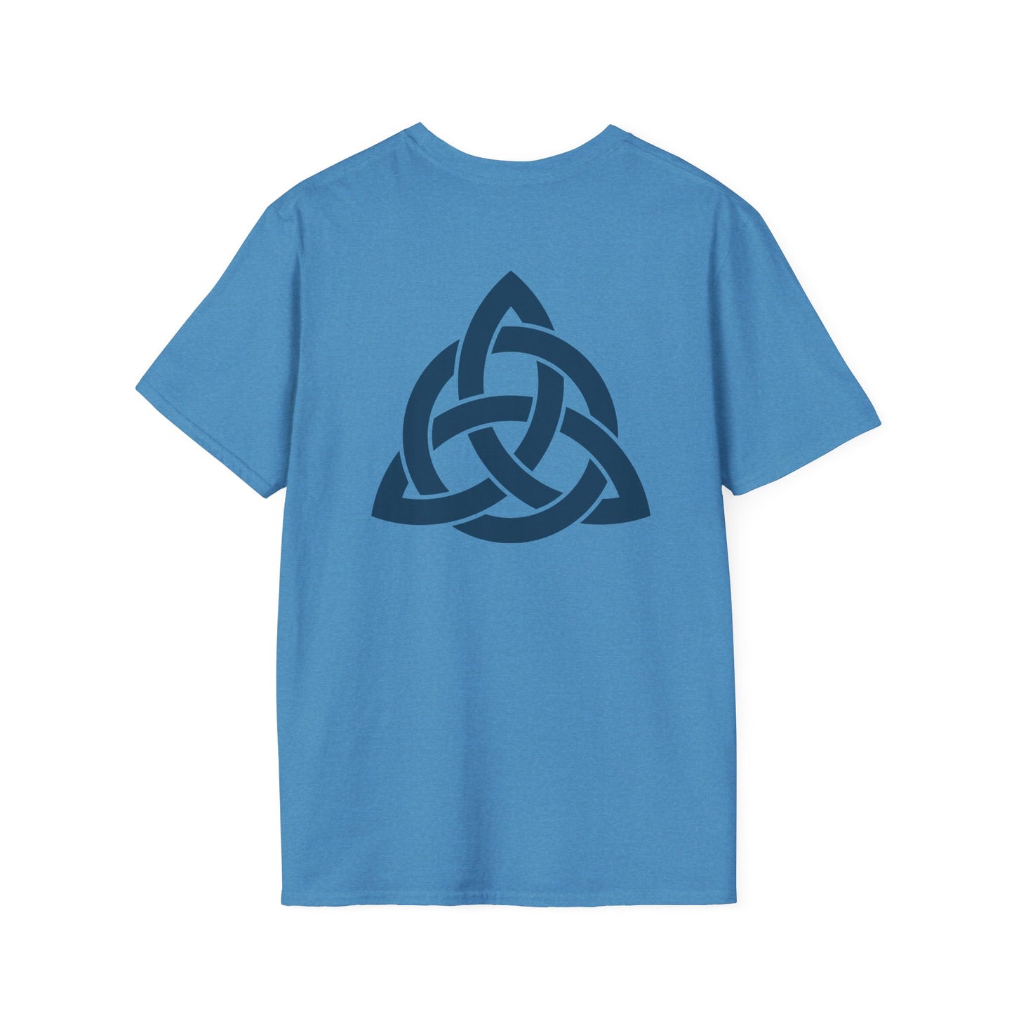 Blue Triquetra with Circle - Softstyle T-Shirt