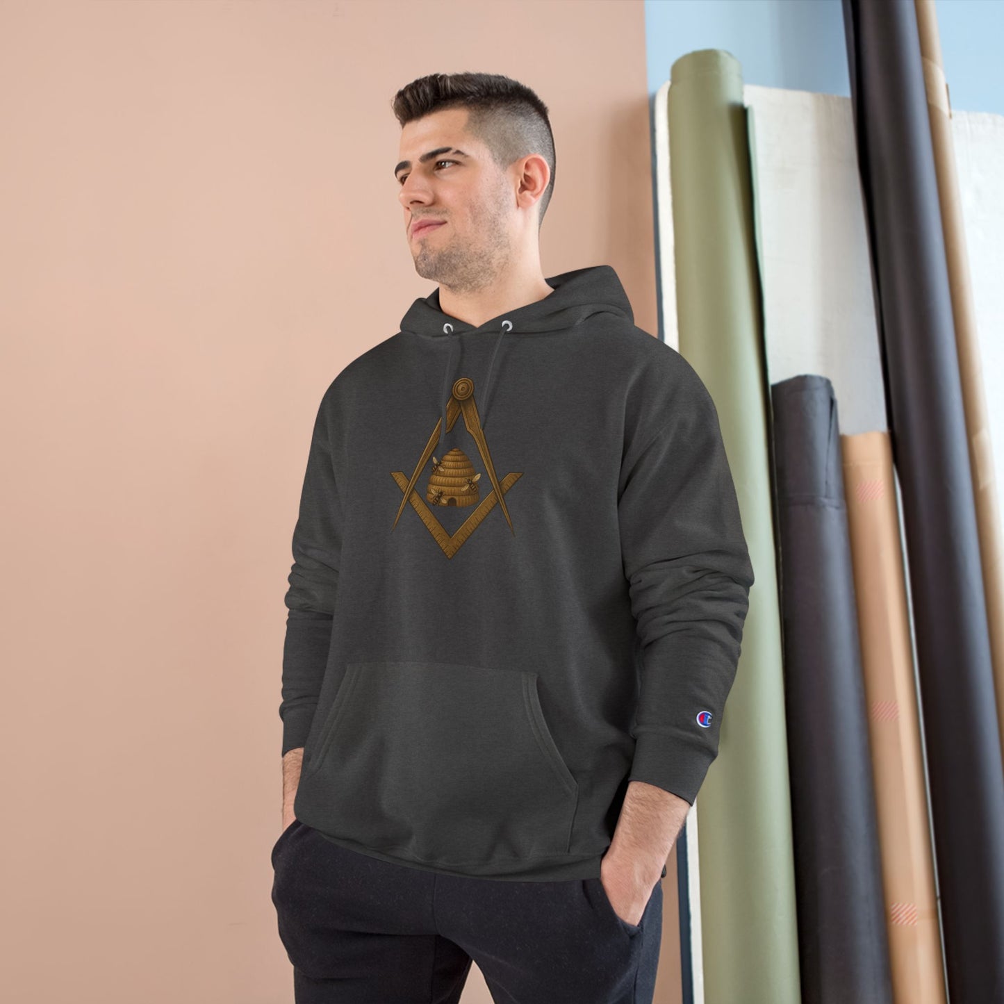 Beehive Square and Compass Champion Hoodie