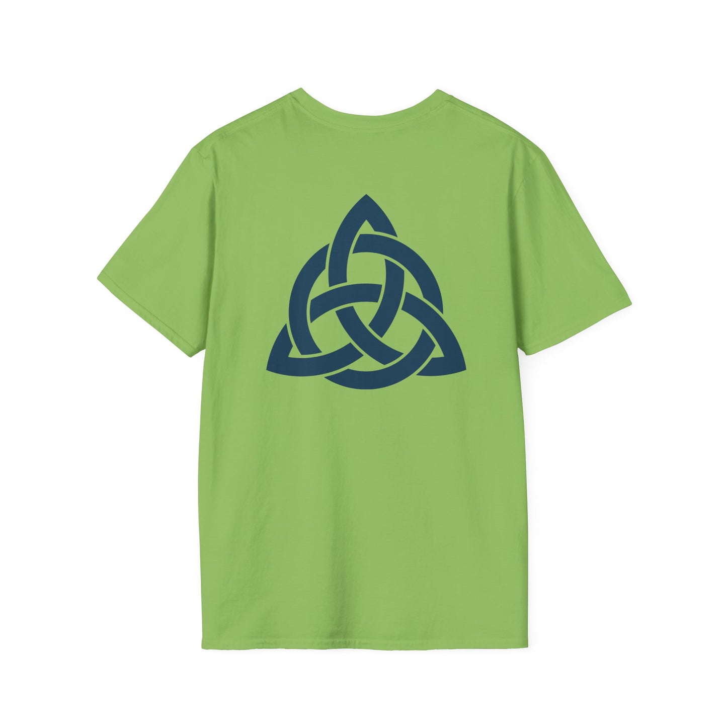 Blue Triquetra with Circle - Softstyle T-Shirt