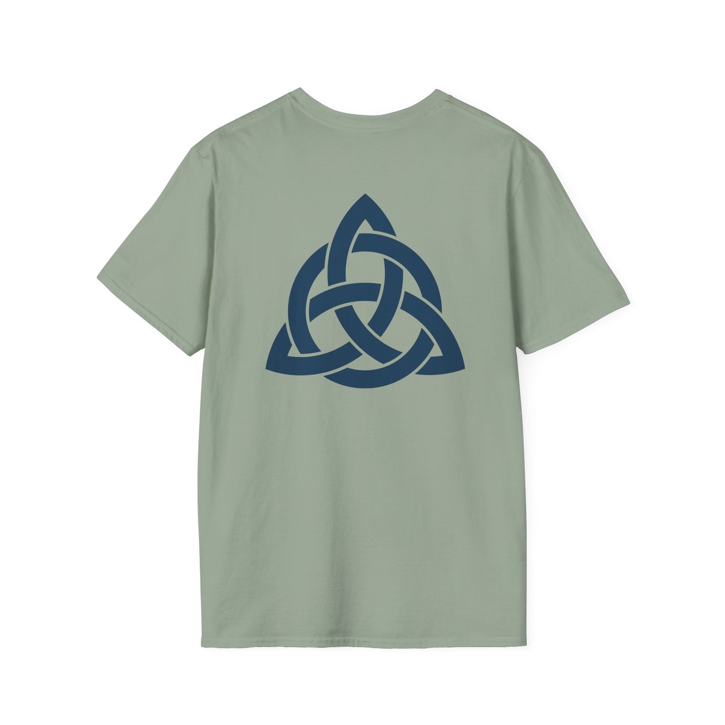 Blue Triquetra with Circle - Softstyle T-Shirt