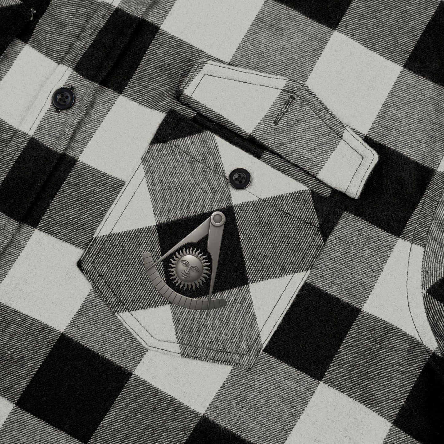 CA Past Master Flannel Shirt - 3D Metallic-Style Emblem