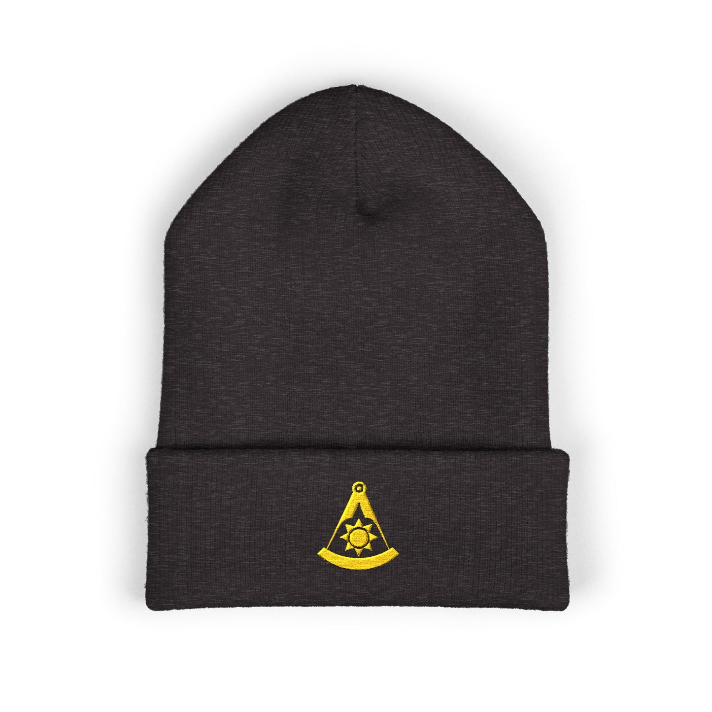 Past Master Embroidered Classic Cuffed Beanie - Plain Sun