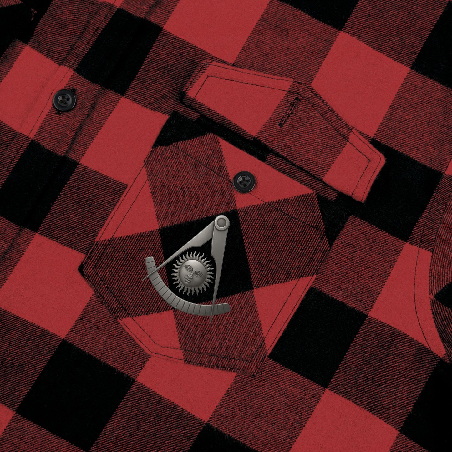 CA Past Master Flannel Shirt - 3D Metallic-Style Emblem