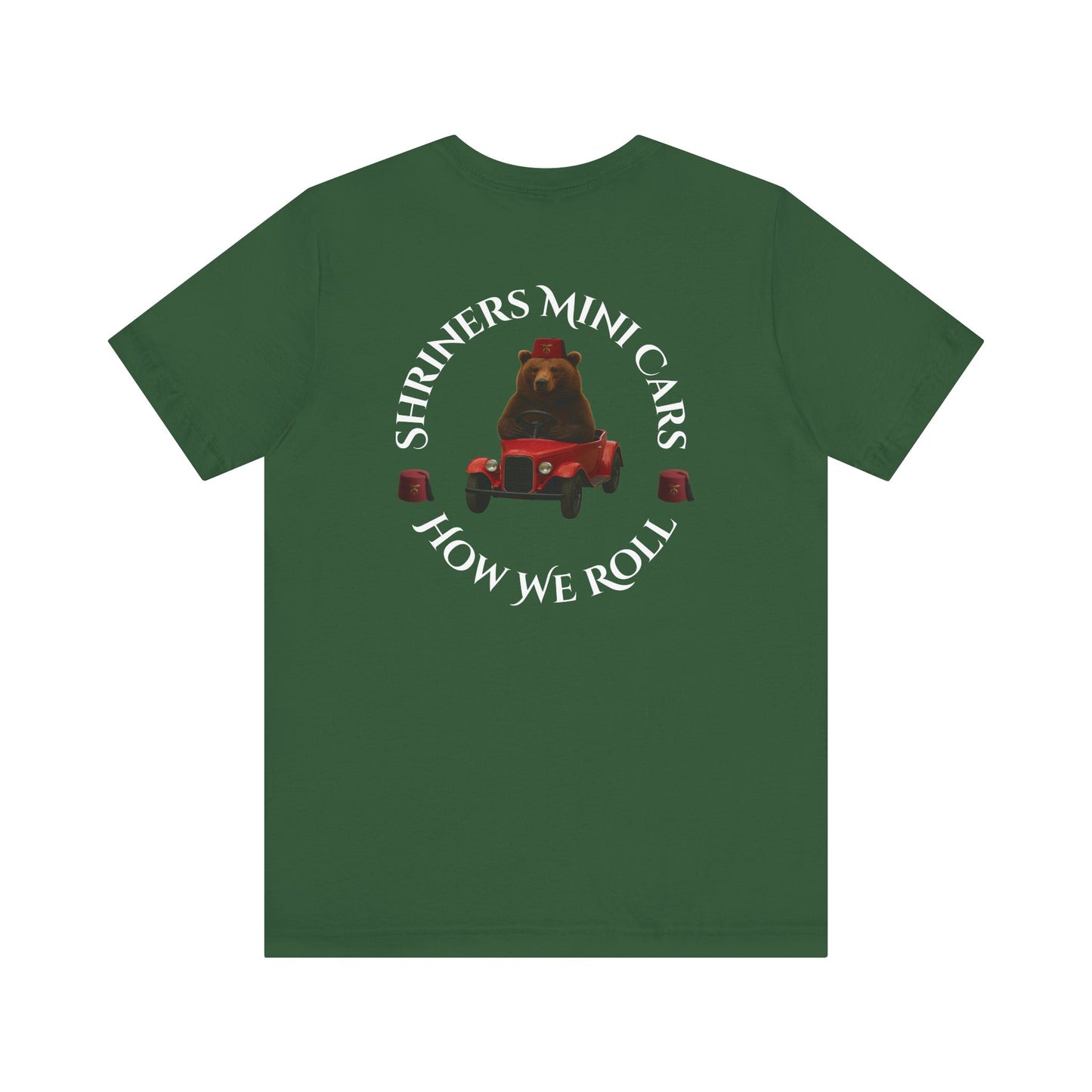 "Shriners Mini Cars - How We Roll" Short Sleeve T-Shirt
