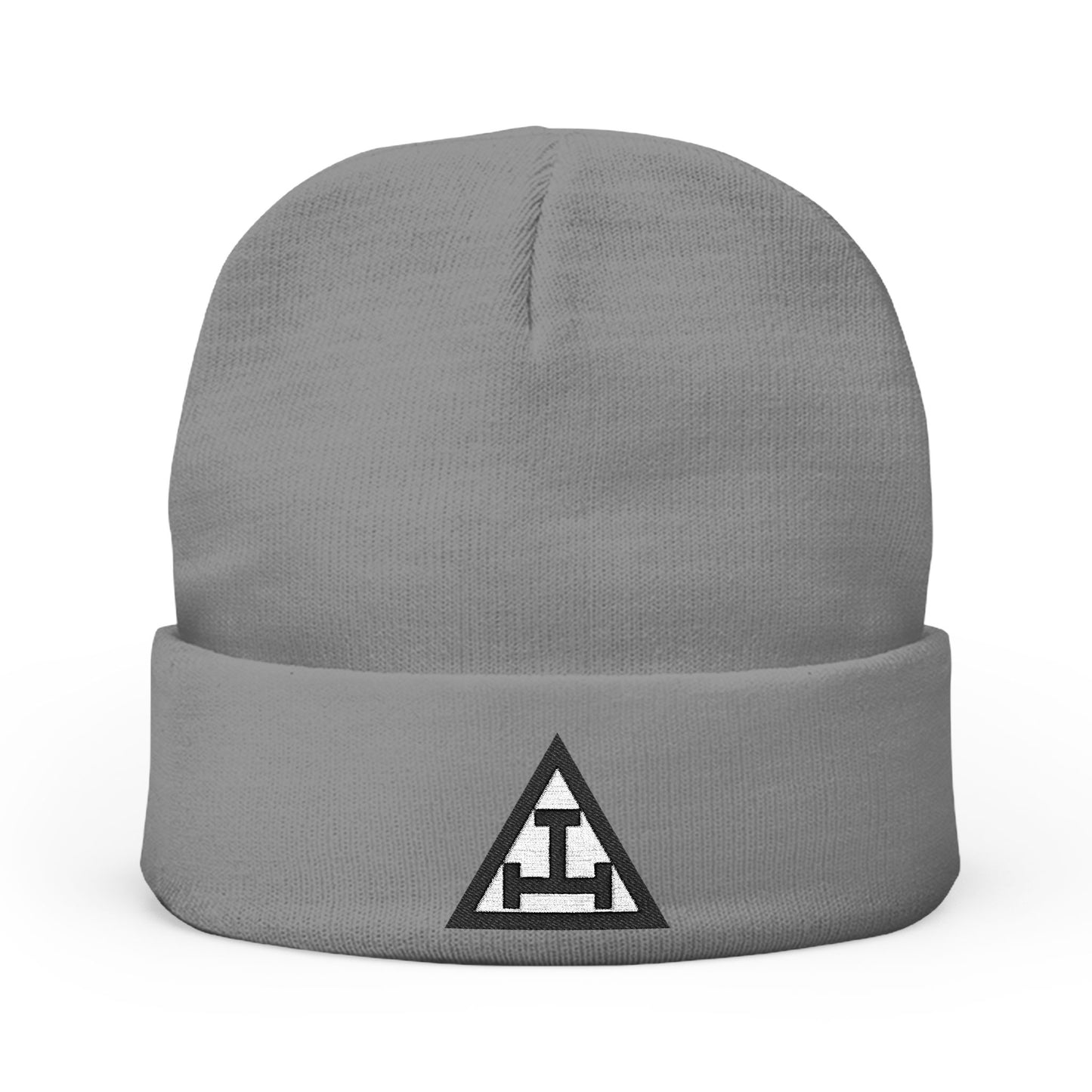 Royal Arch Embroidered Knit Beanie - Black and White Emblem