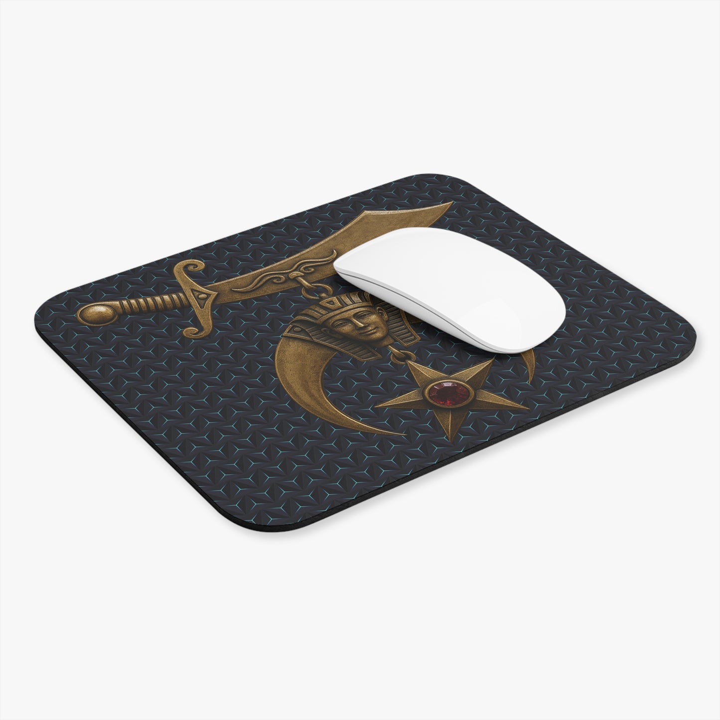 Shriners Mouse Pad (Rectangle) with Geometric Pattern
