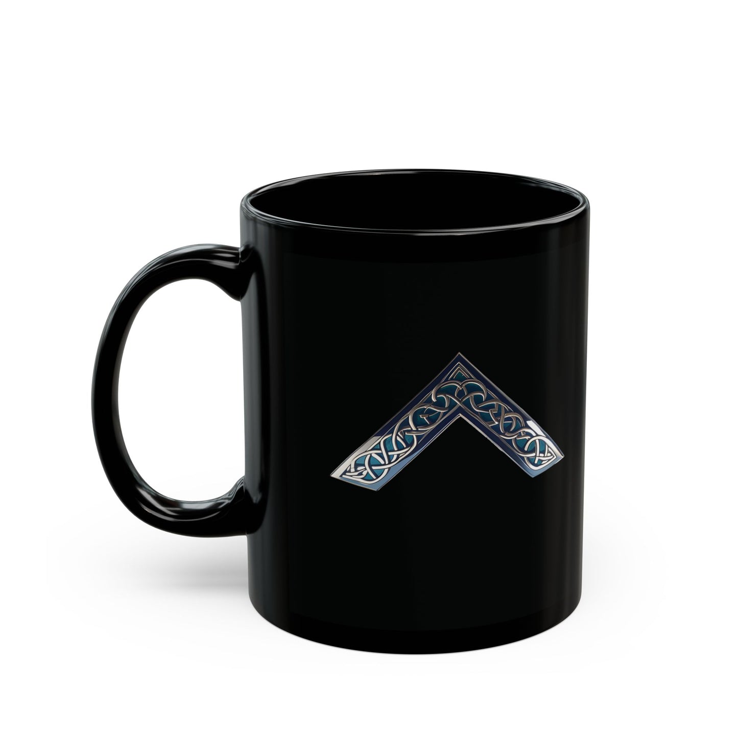 Worshipful Master Jewel Celtic Knot Black Coffee Mug (11oz, 15oz)