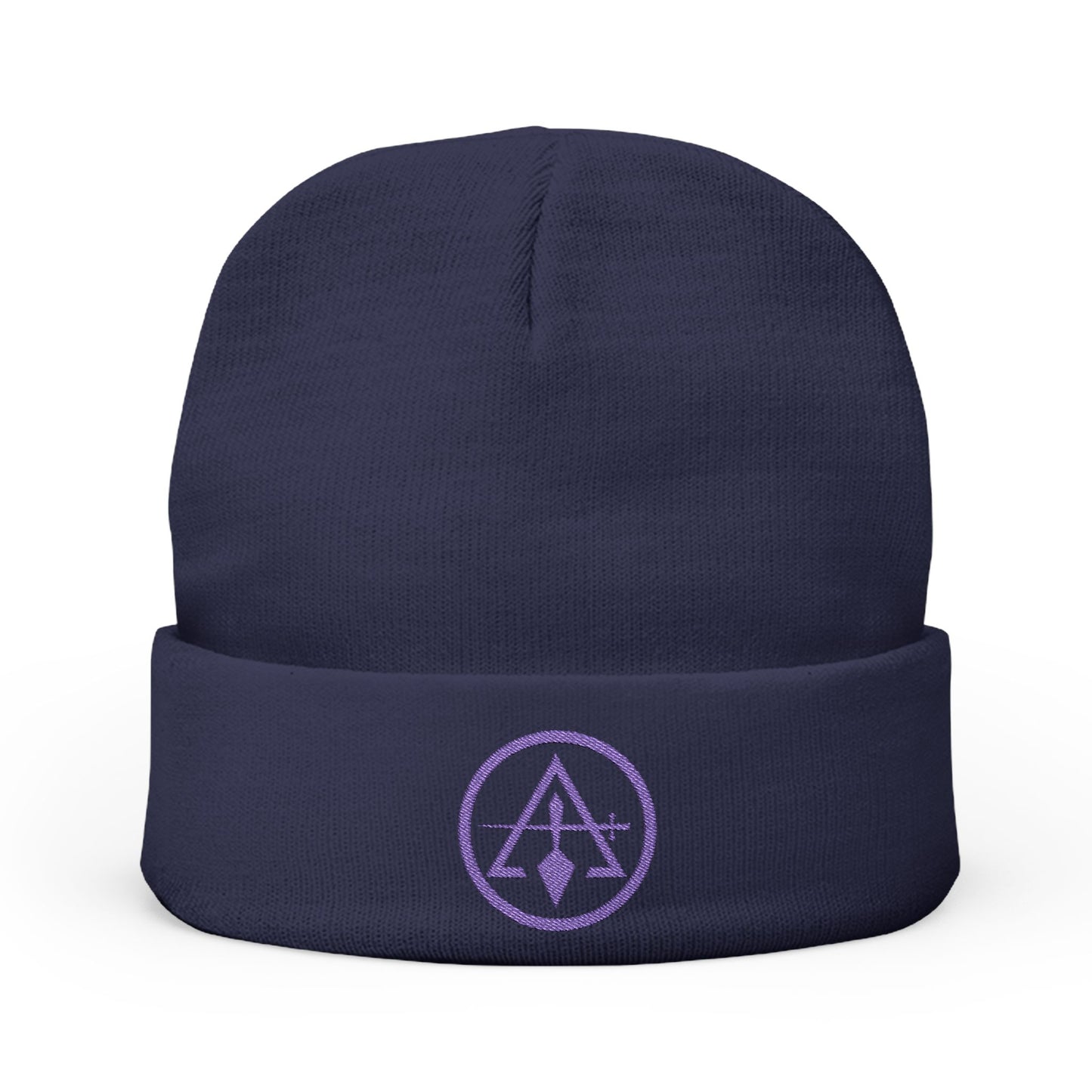 Cryptic Council Encircled Sword and Trowel - Embroidered Knit Beanie