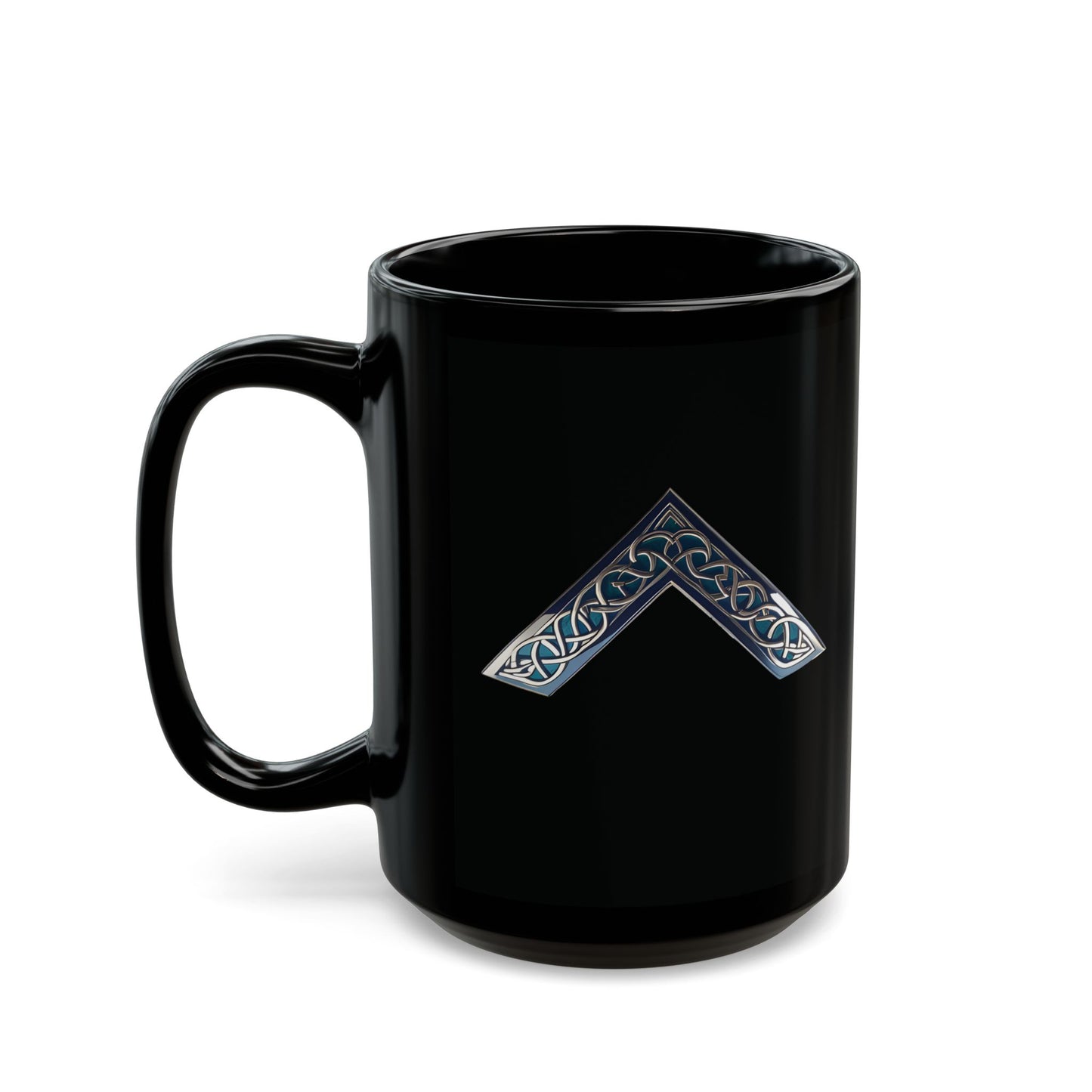 Worshipful Master Jewel Celtic Knot Black Coffee Mug (11oz, 15oz)