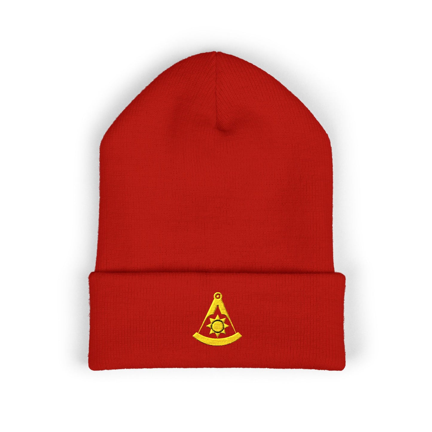 Past Master Embroidered Classic Cuffed Beanie - Plain Sun