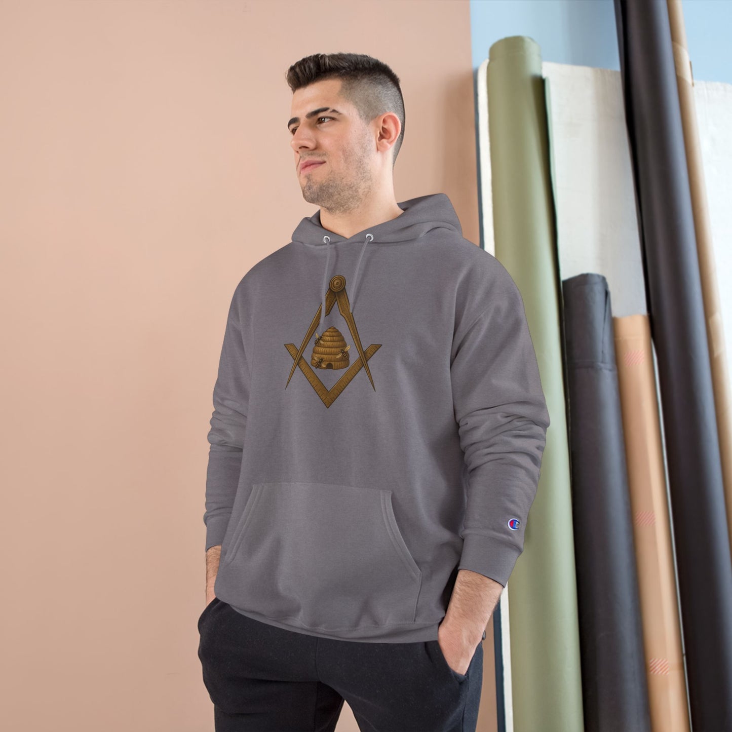 Beehive Square and Compass Champion Hoodie