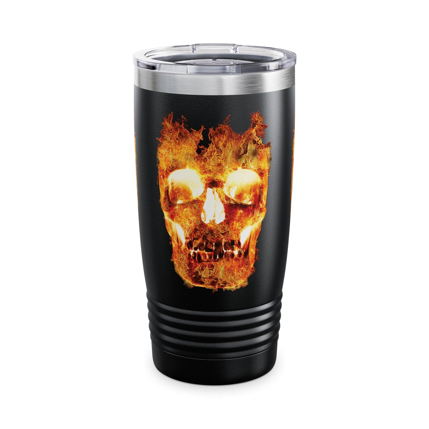 Flaming Skull 20oz Ringneck Insulated Tumbler