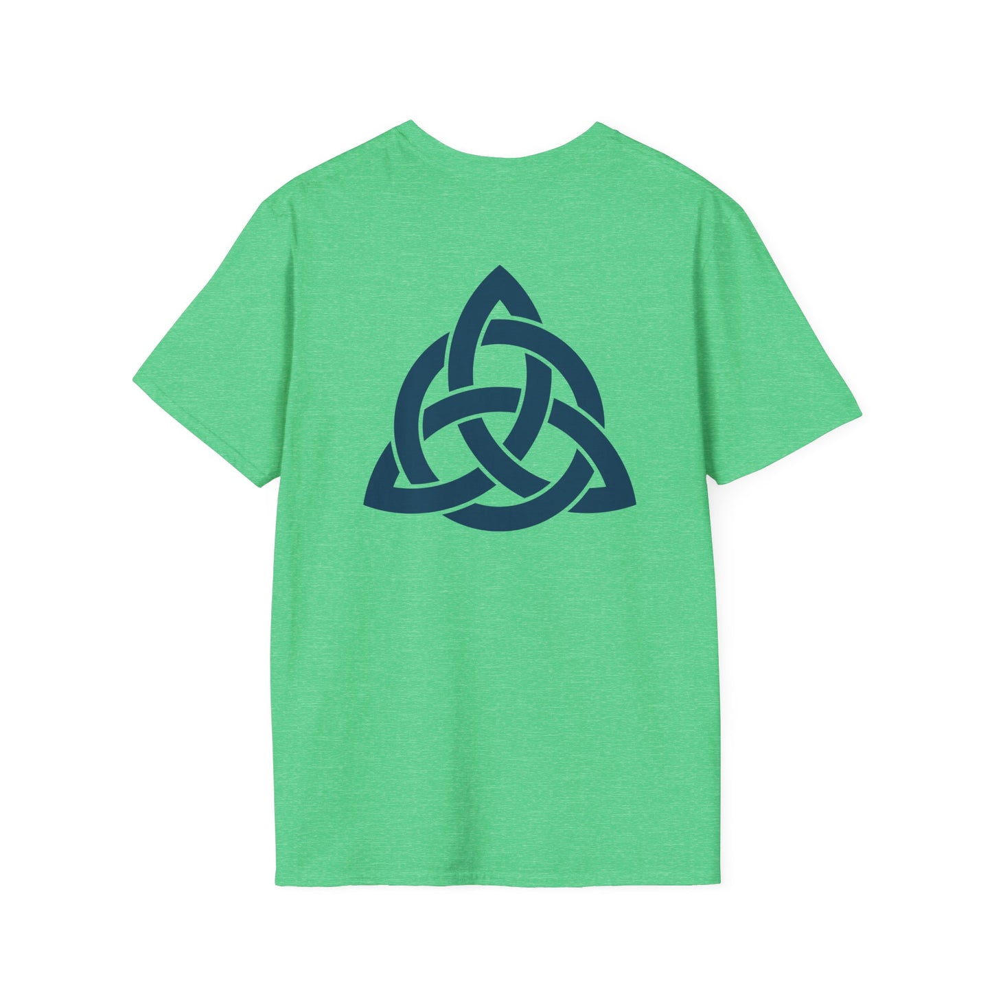 Blue Triquetra with Circle - Softstyle T-Shirt