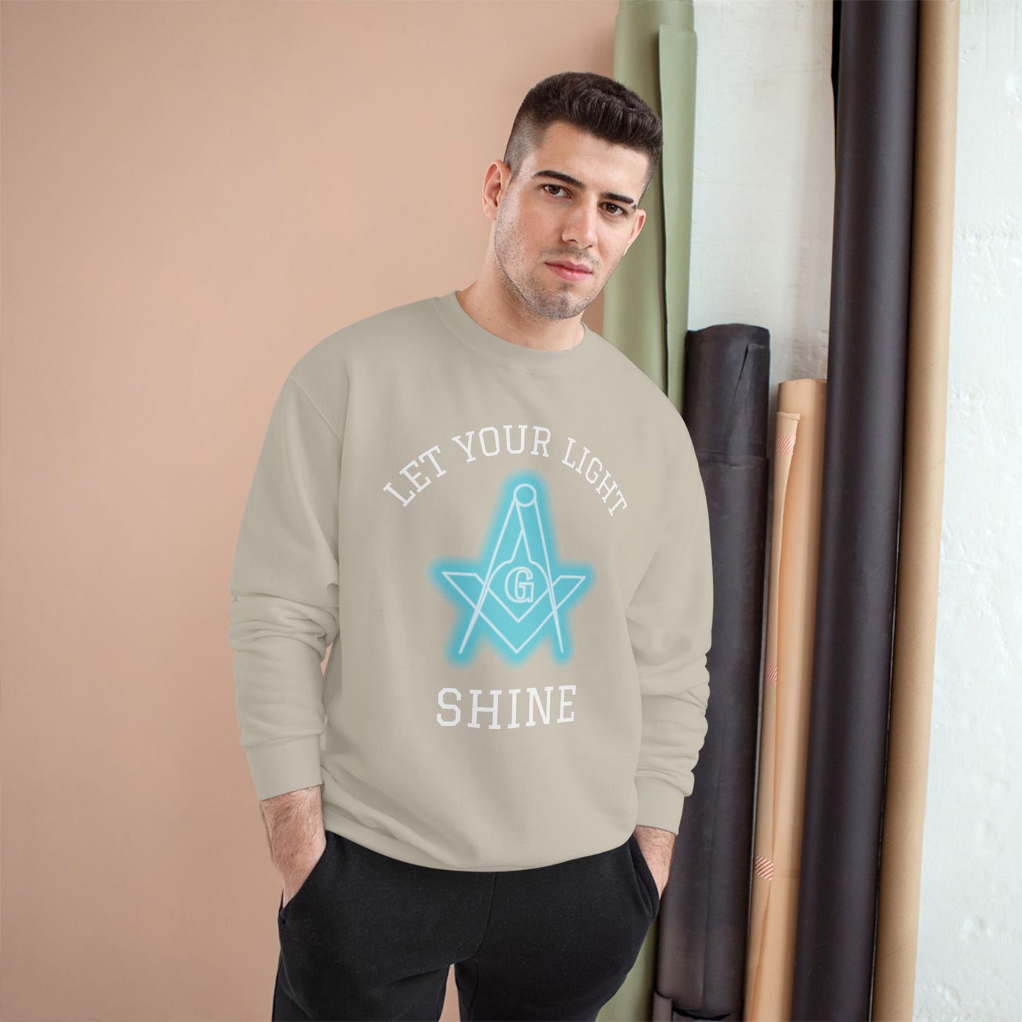 Neon Let Your Light Shine Champion Sweatshirt - Custom Colors