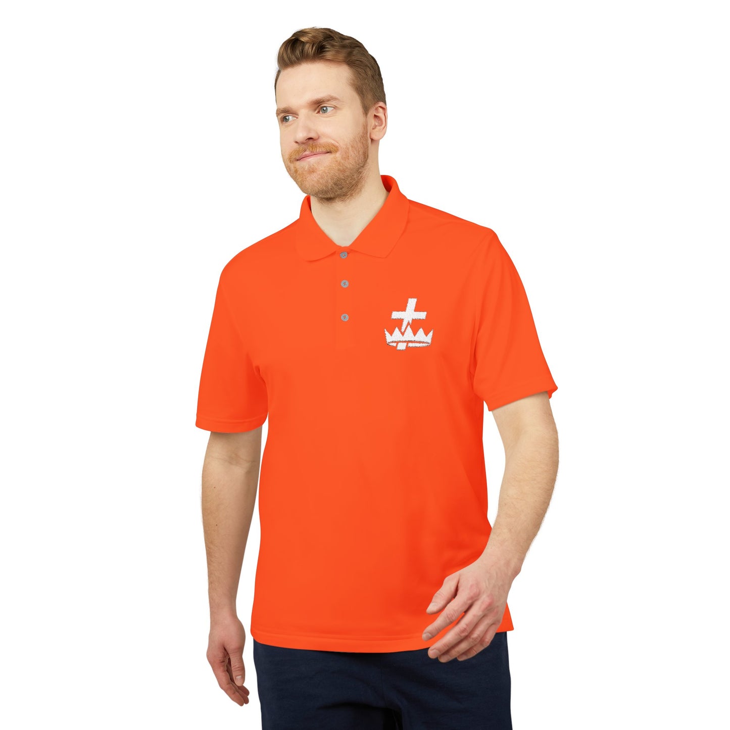 Knights Templar adidas Performance Polo - White Logo