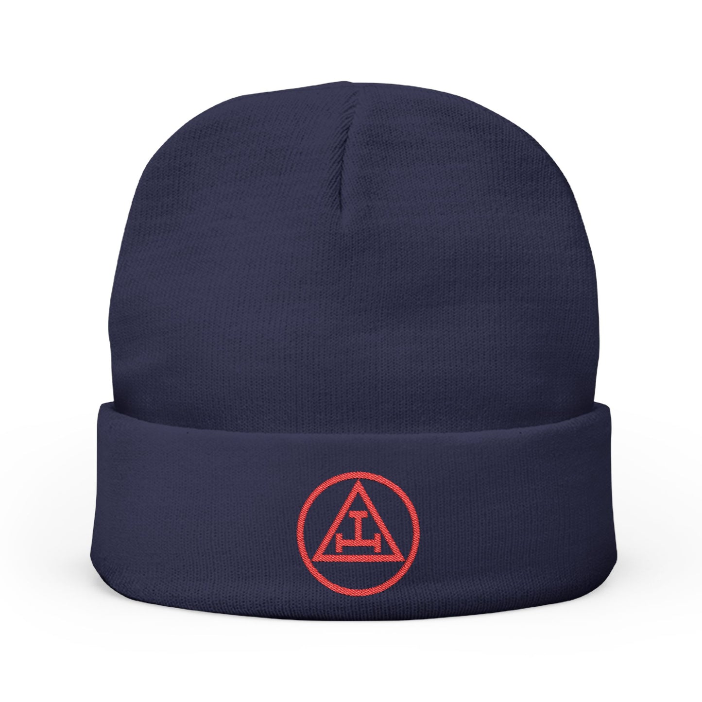Royal Arch Encircled Triple Tau - Embroidered Knit Beanie