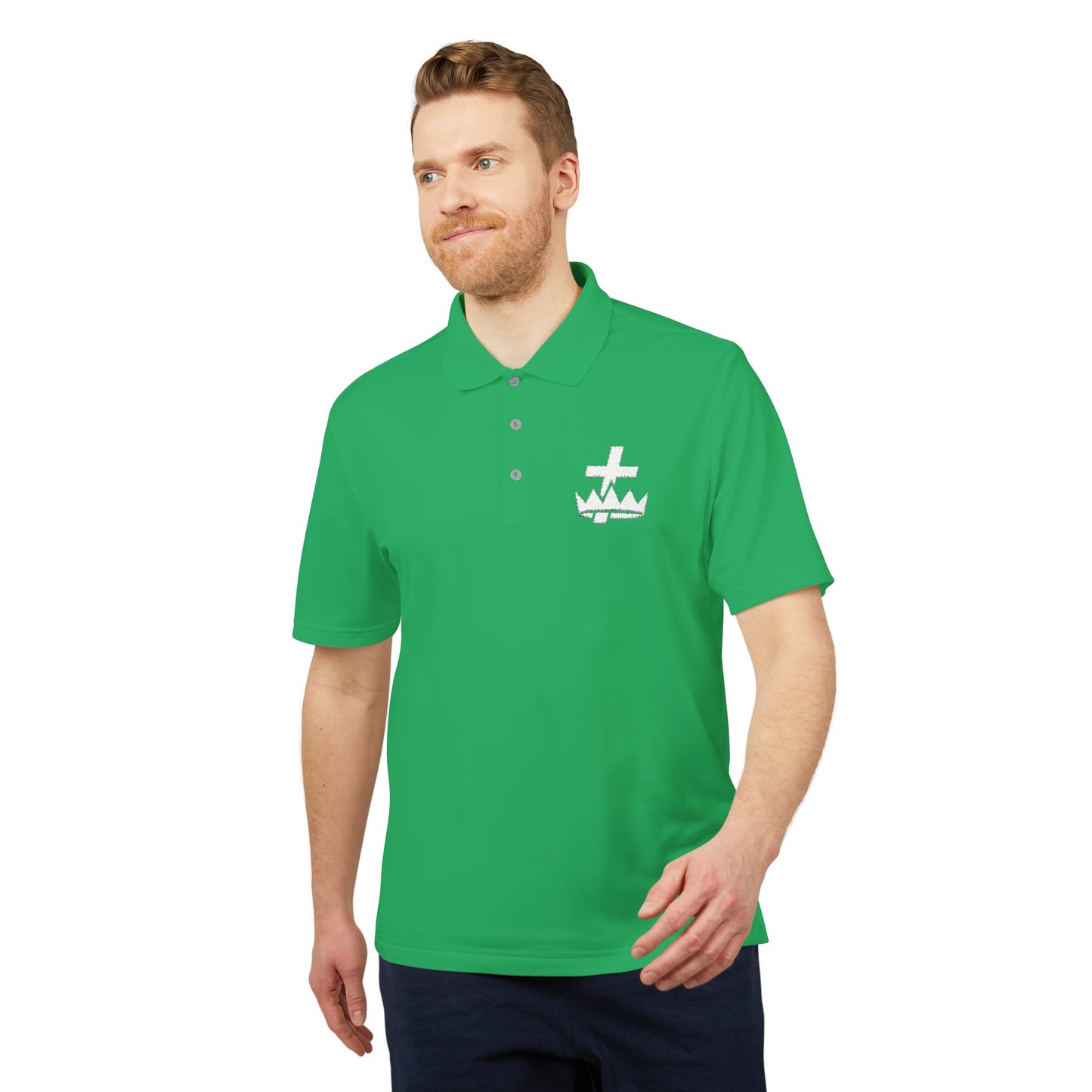 Knights Templar adidas Performance Polo - White Logo