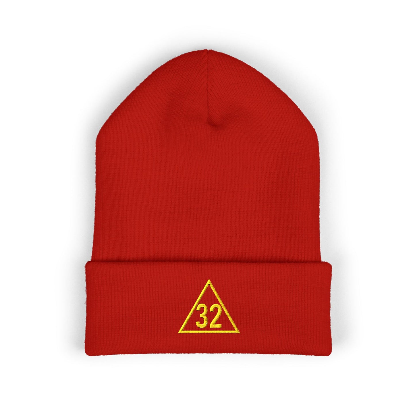 Scottish Rite 32 Within Triangle Embroidered Classic Cuffed Beanie