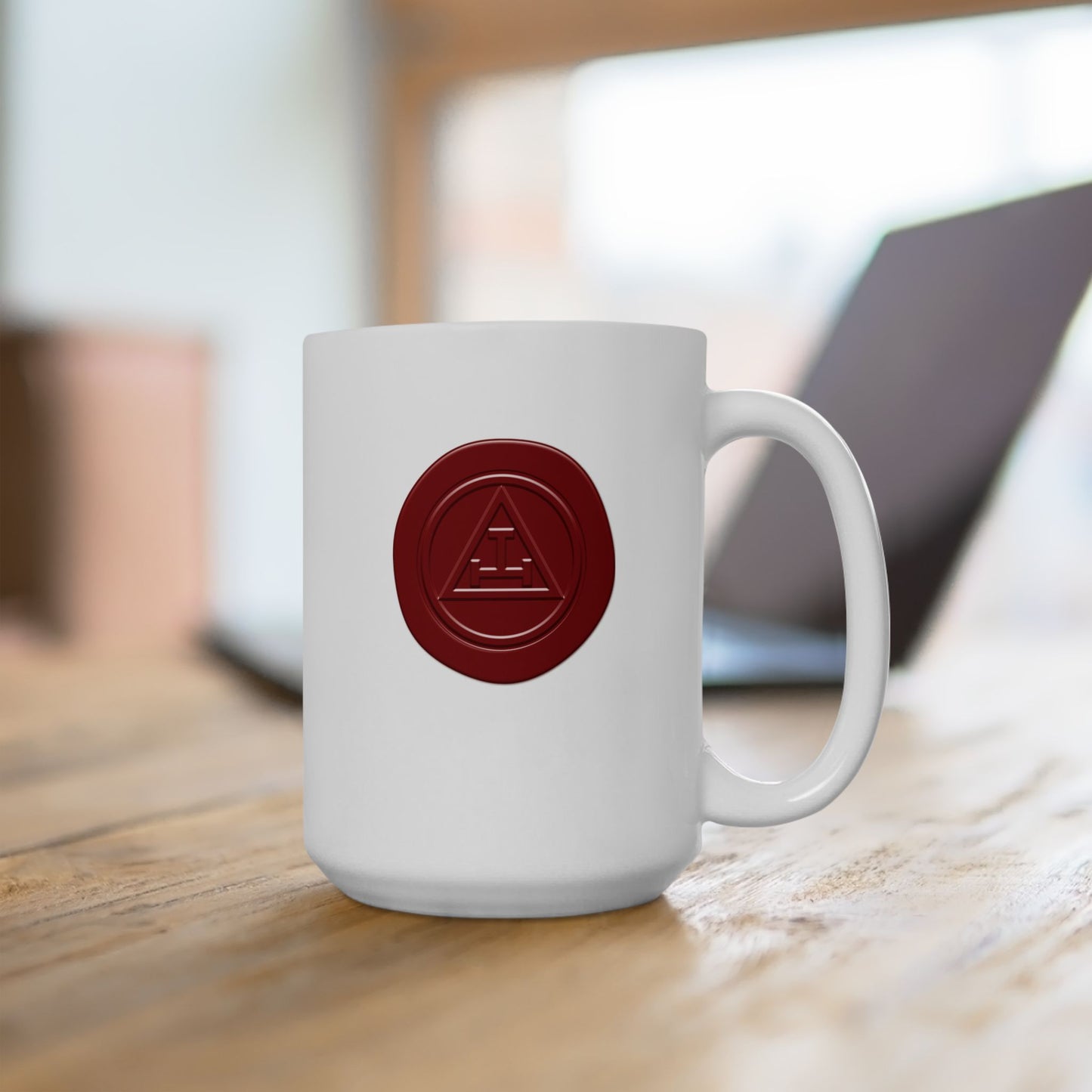 Red Wax Seal Royal Arch White Ceramic Mug (11oz, 15oz)
