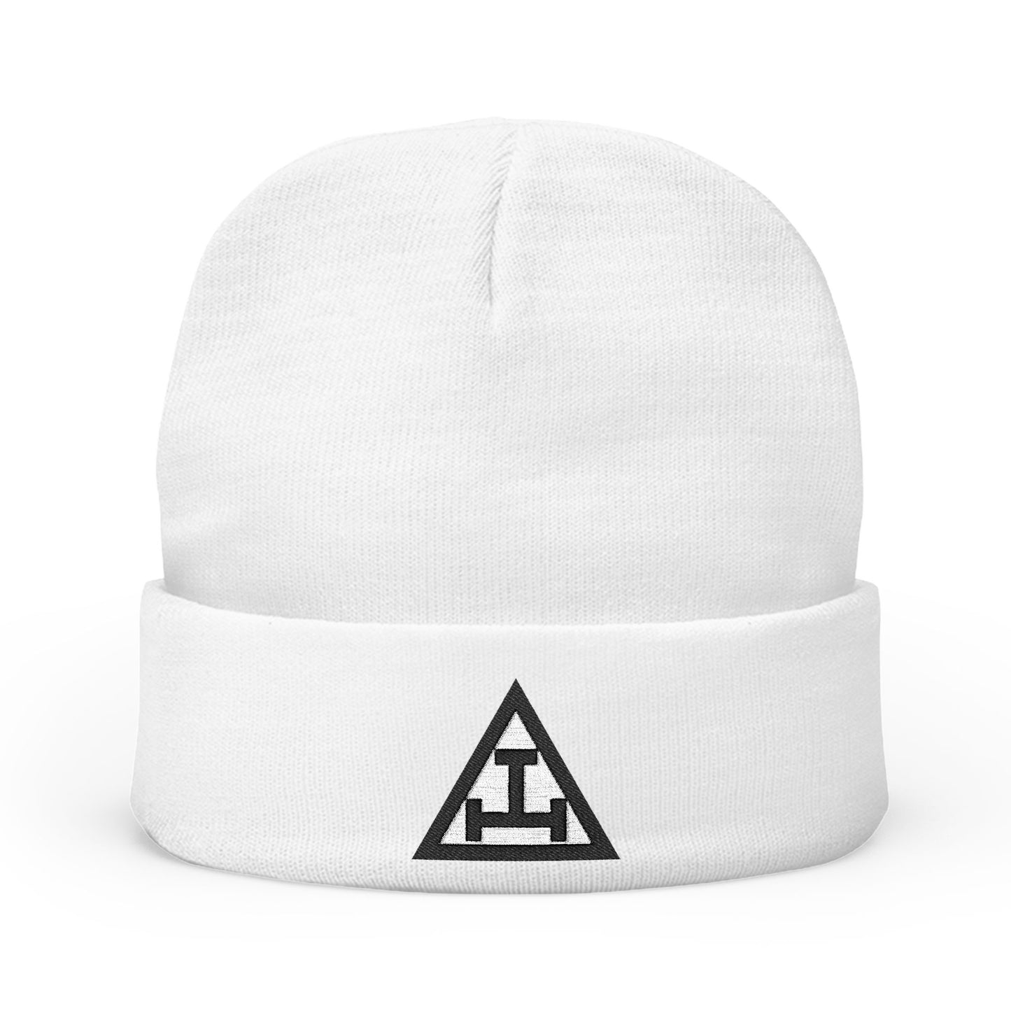 Royal Arch Embroidered Knit Beanie - Black and White Emblem