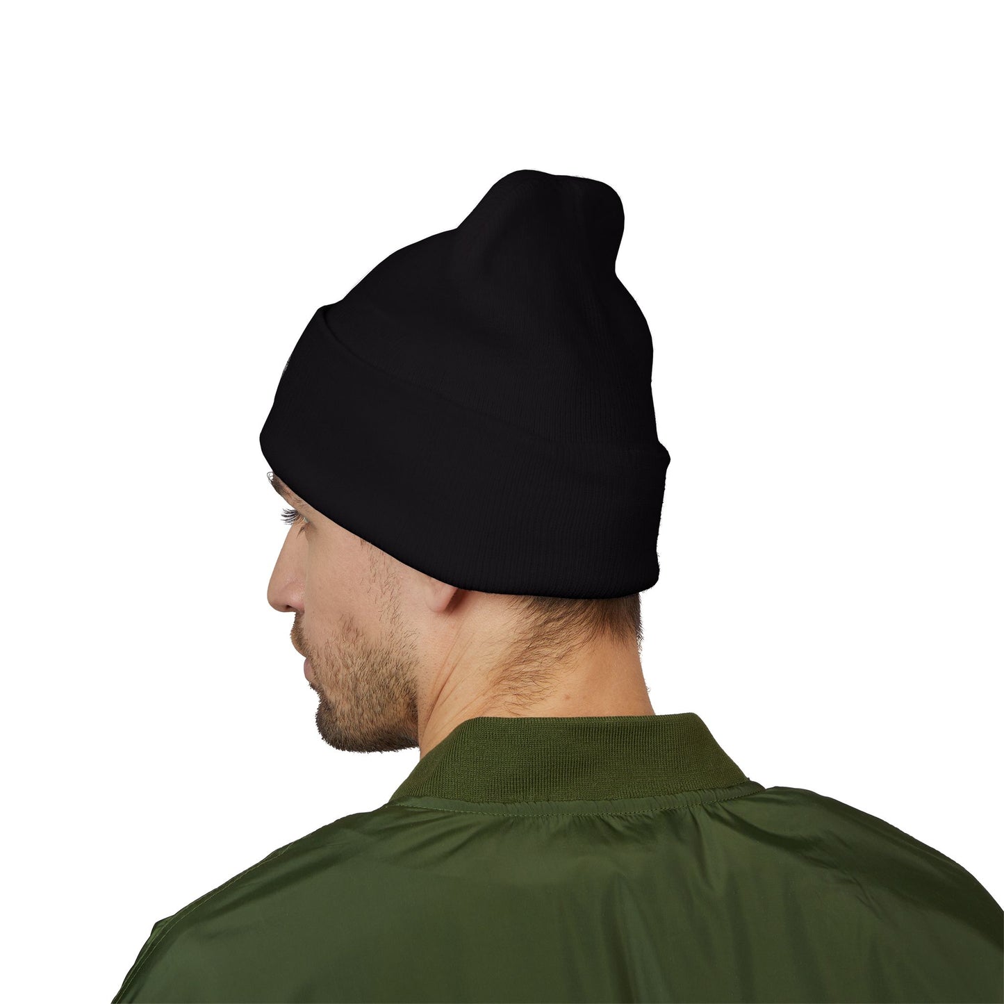Knights Templar Encircled Cross and Crown - Embroidered Classic Cuffed Beanie