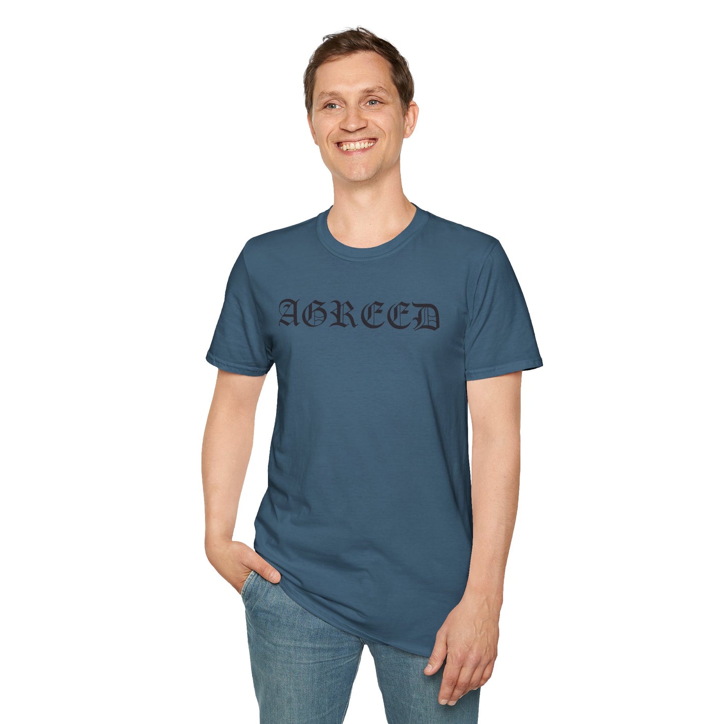 "AGREED" Softstyle T-Shirt (Multiple Fonts)